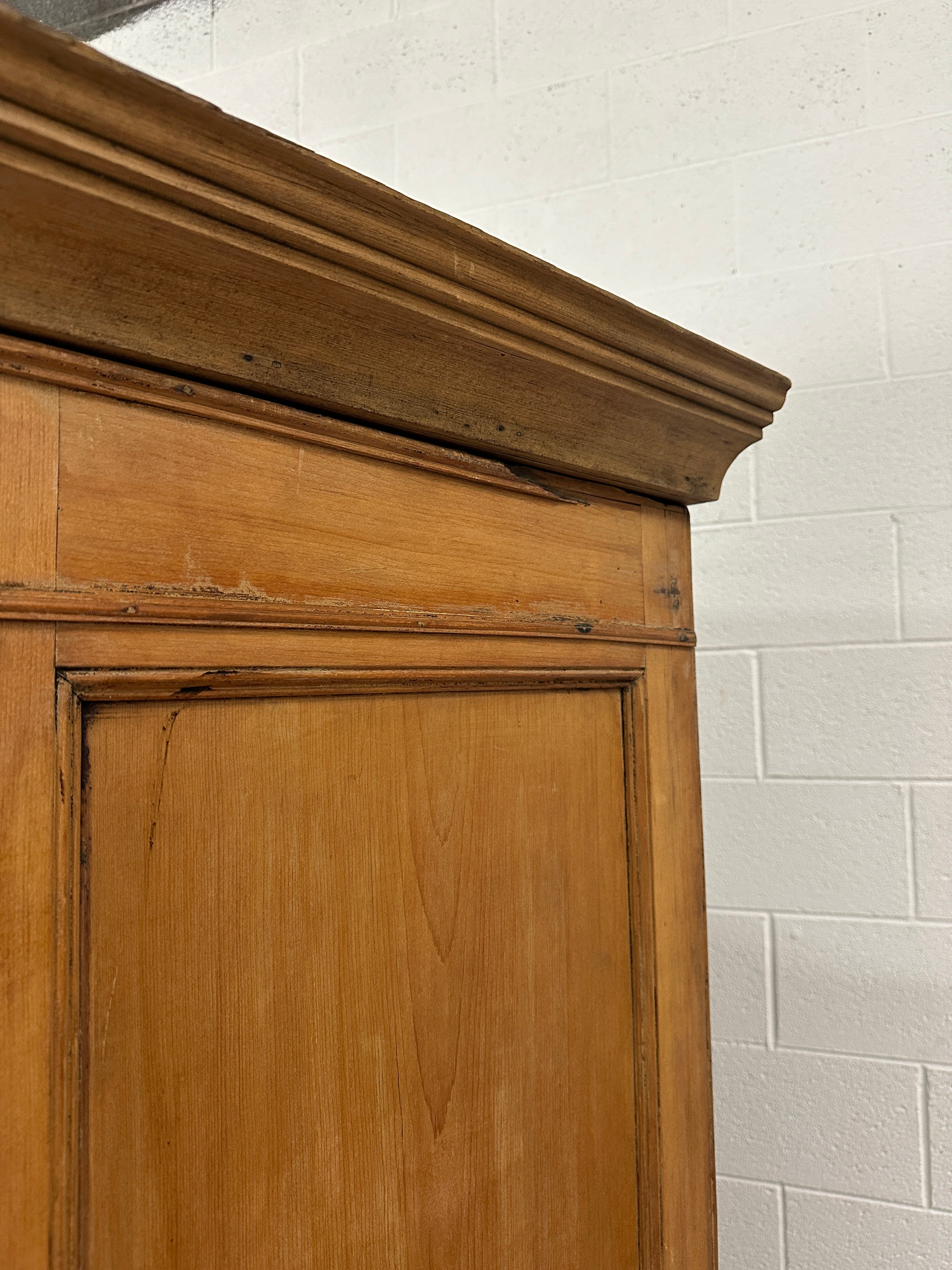 Antique Pine Gothic Housekeepers Cupboard