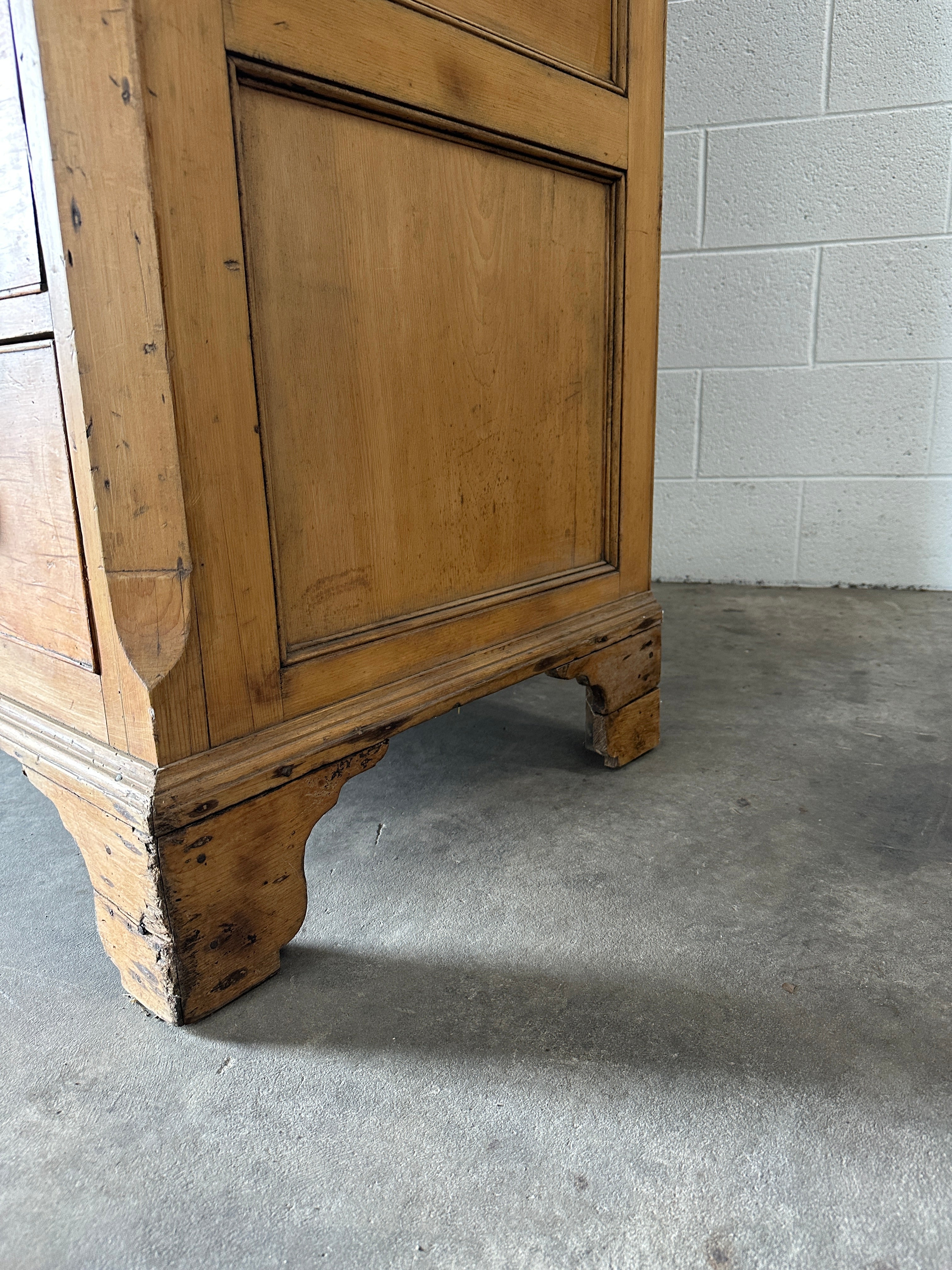 Antique Pine Gothic Housekeepers Cupboard