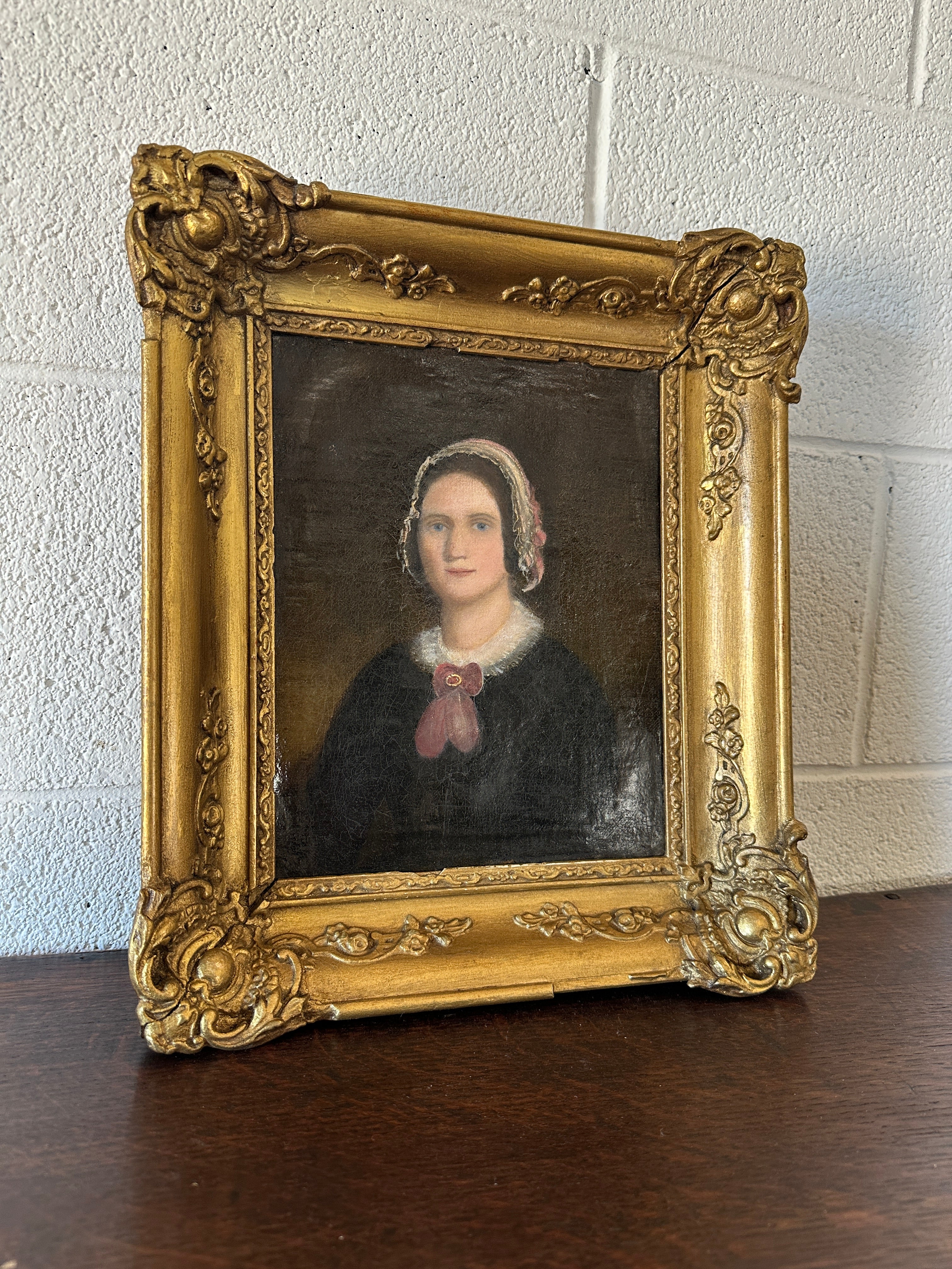 Antique Oil Painting of a Lady