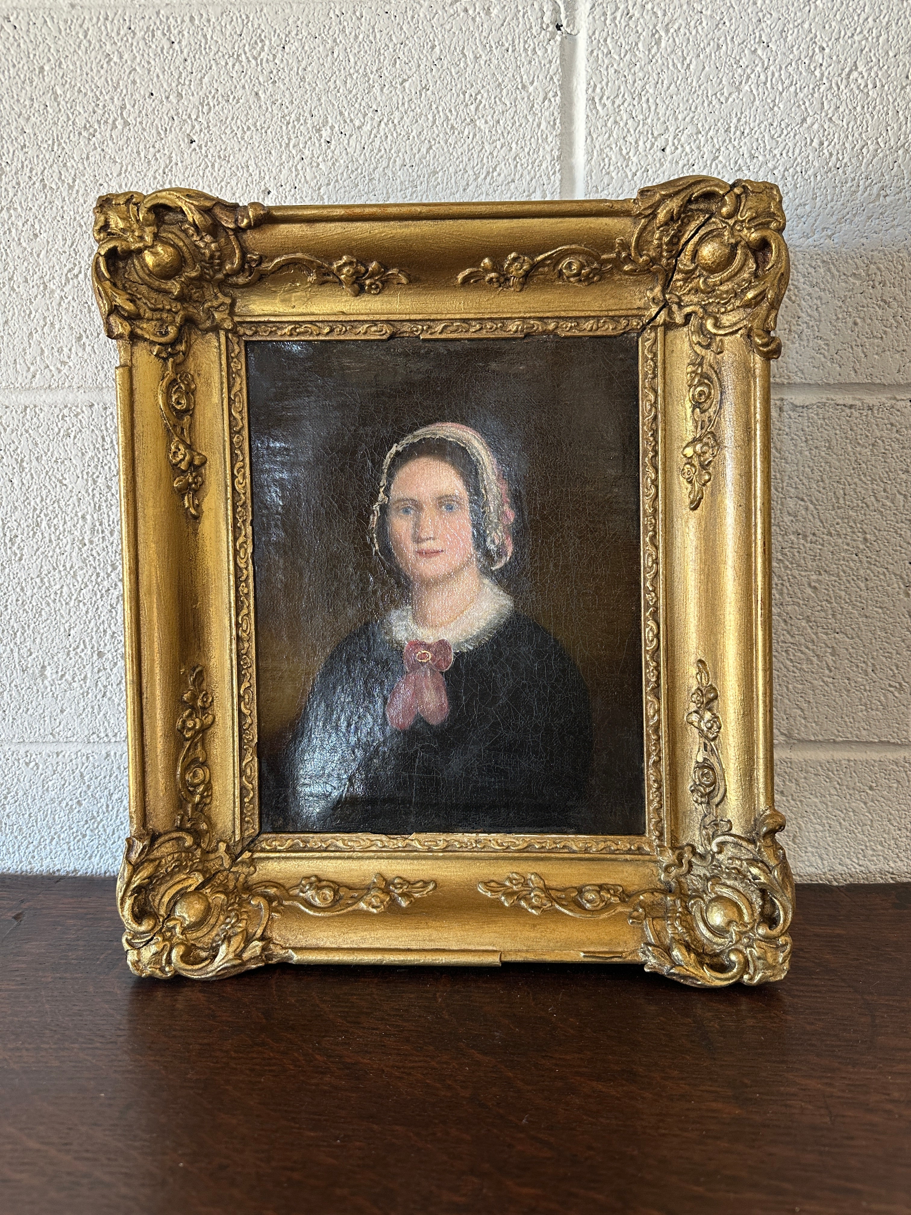 Antique Oil Painting of a Lady