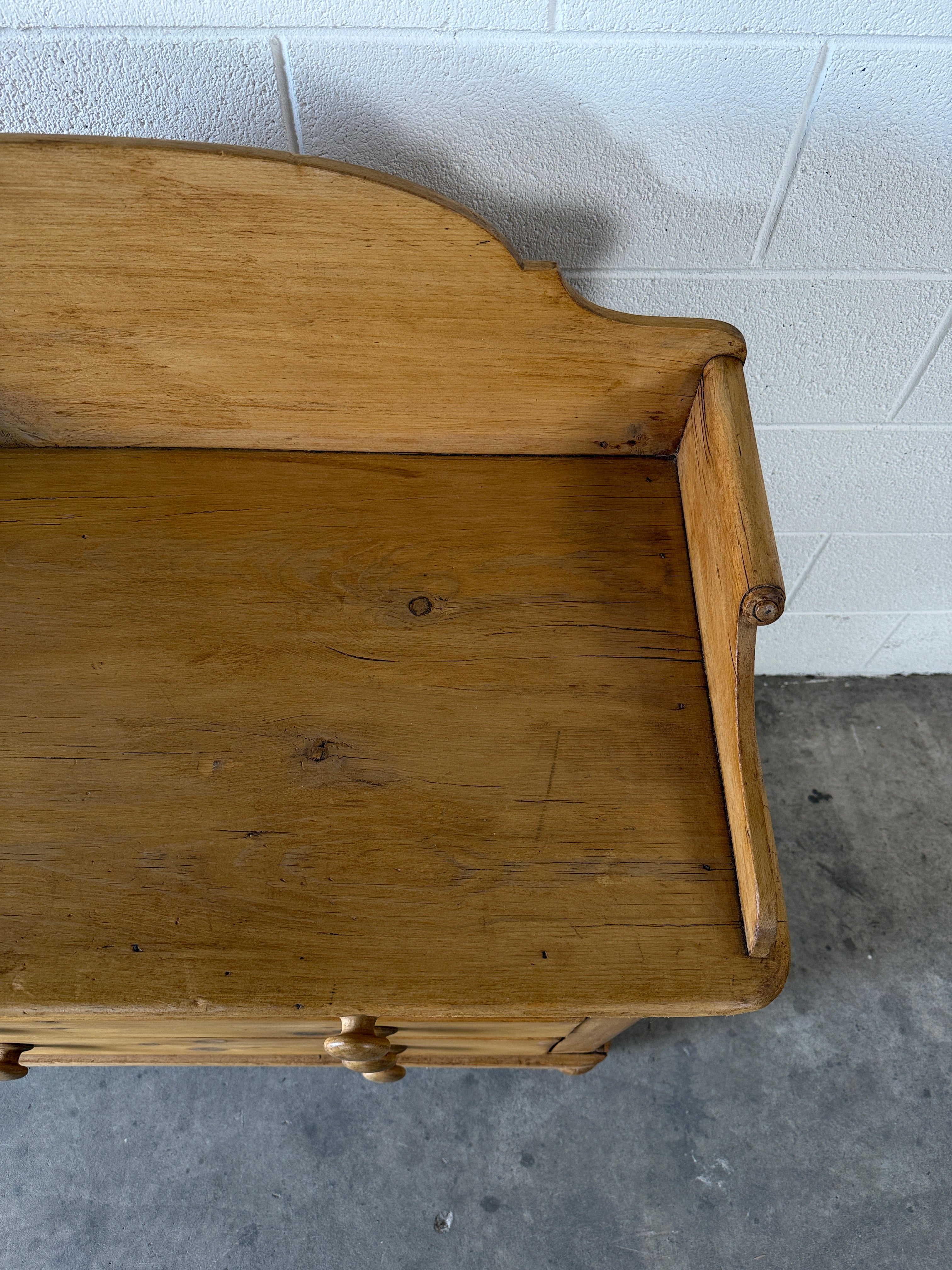 Victorian Pine Drawers with Decorative Back