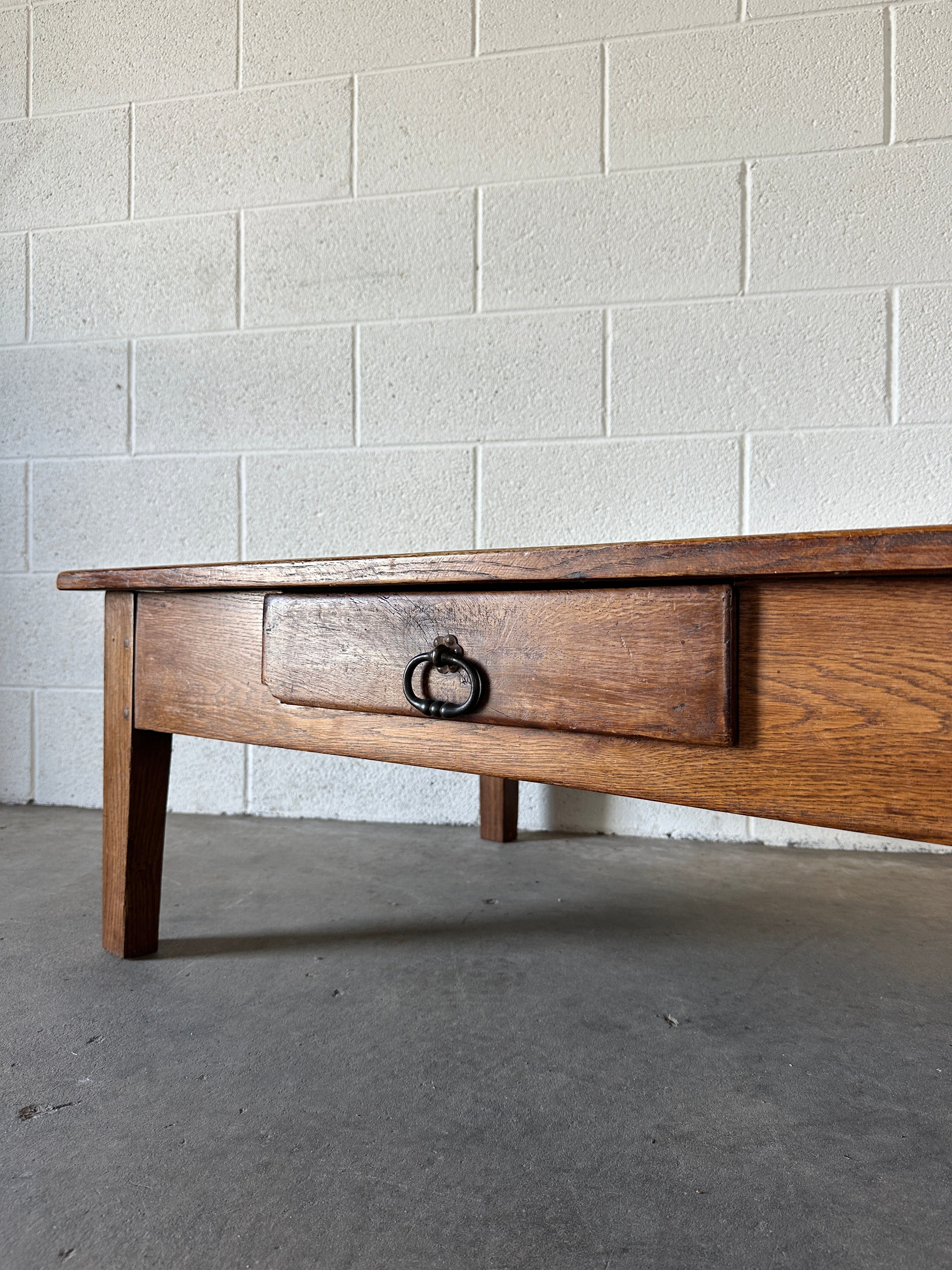 Antique French oak coffee table