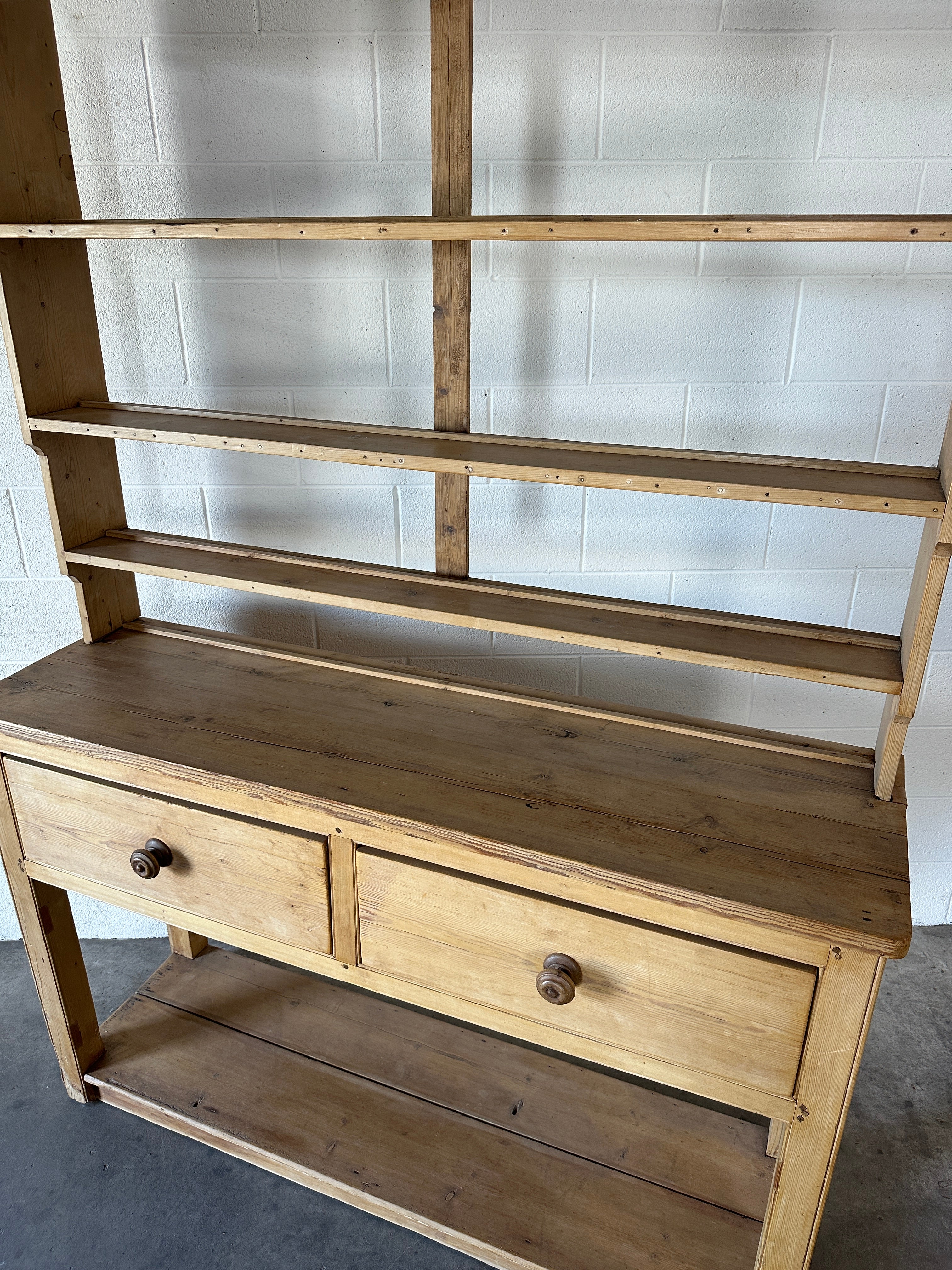 Light Pine Antique Hutch from England