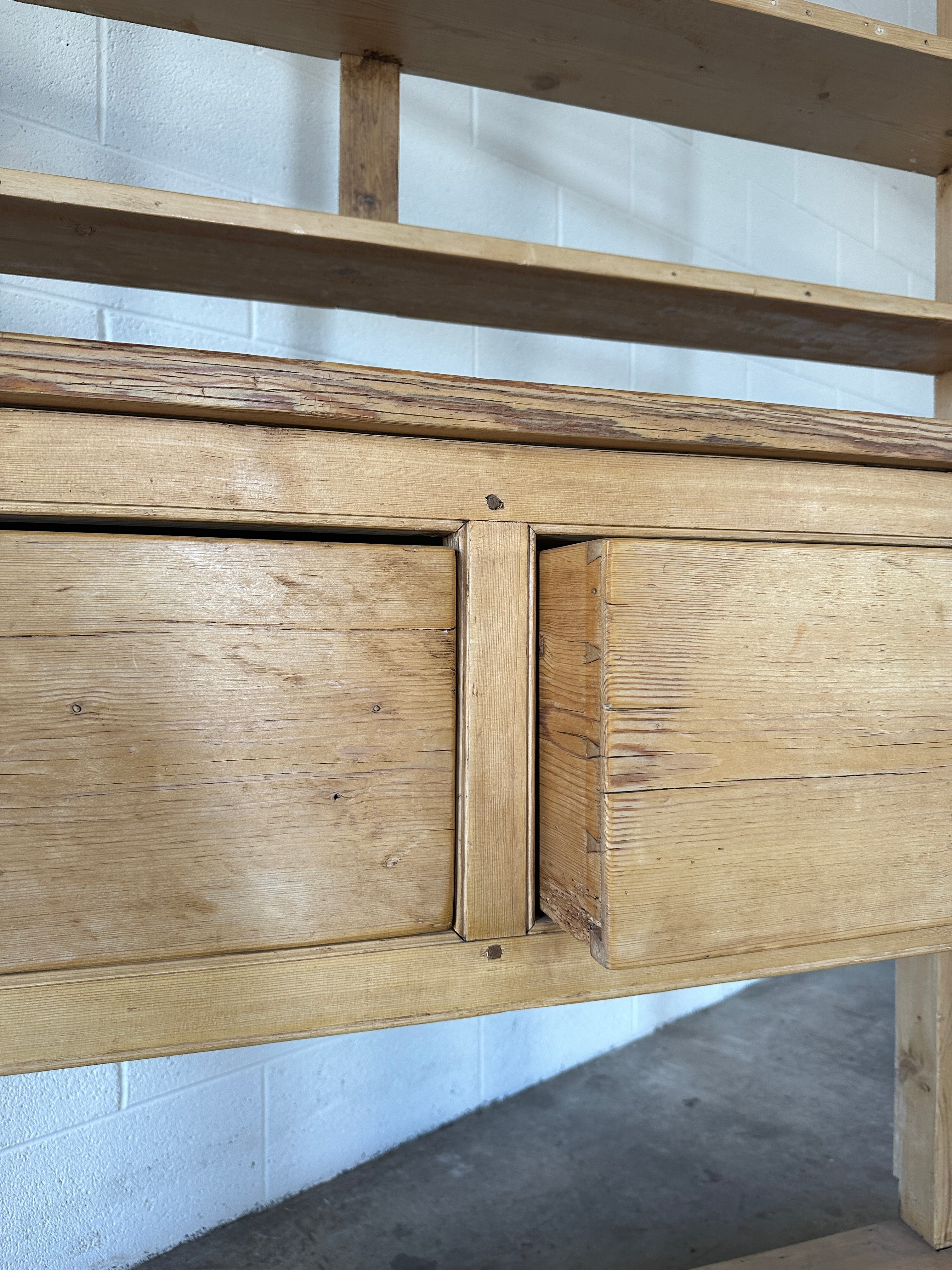 Light Pine Antique Hutch from England
