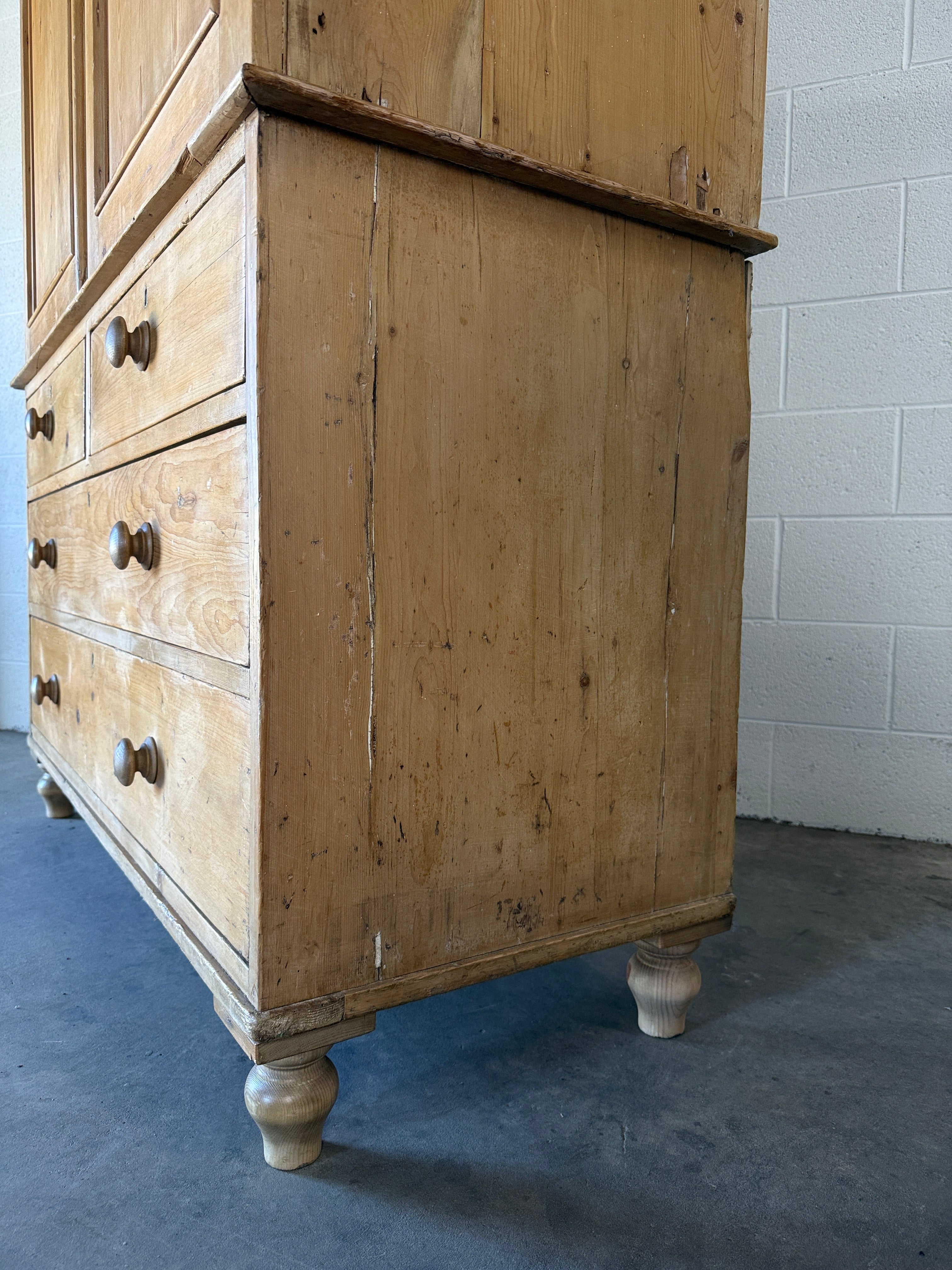 Antique Pine Linen Press