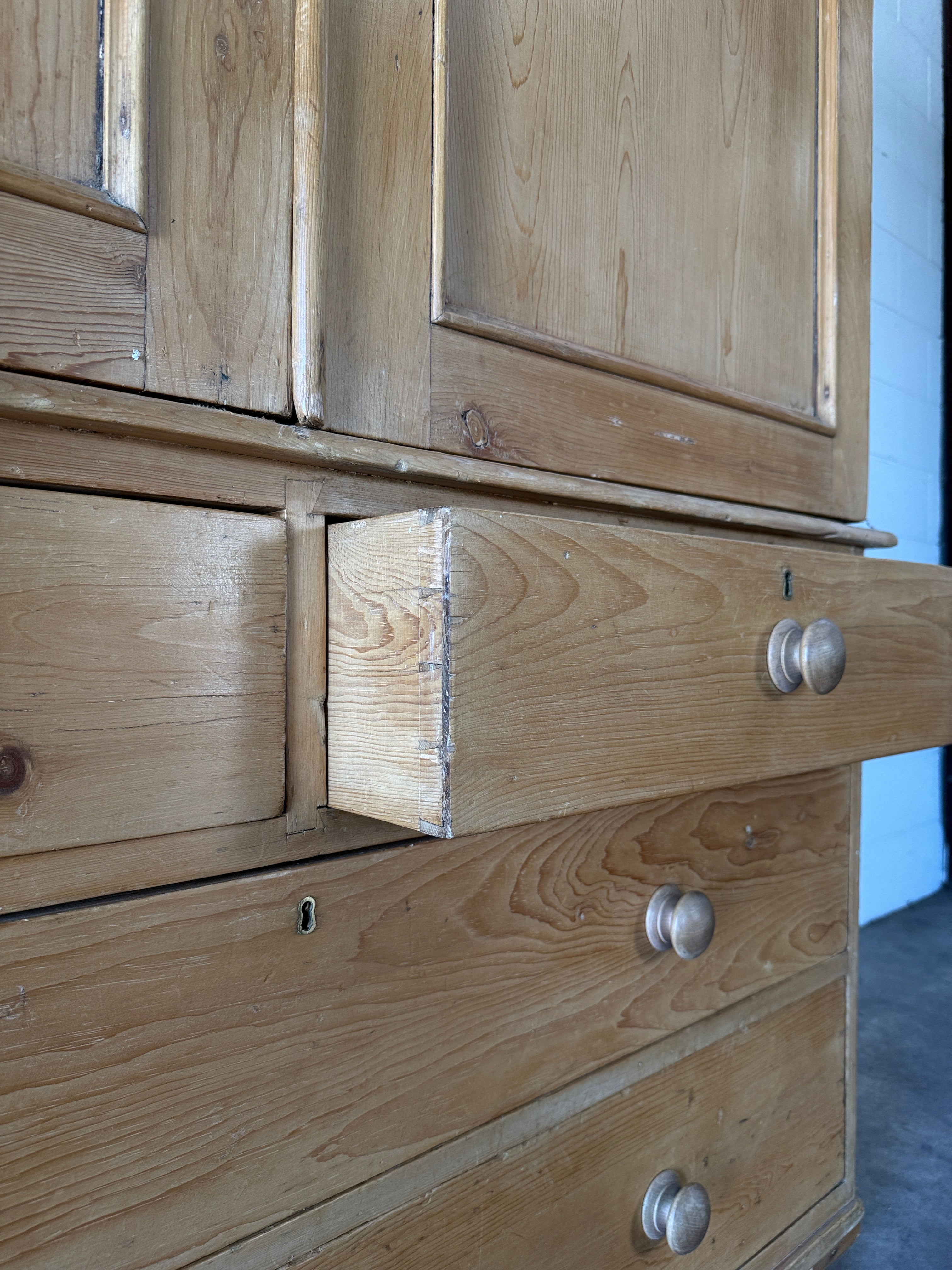 Antique Pine Linen Press