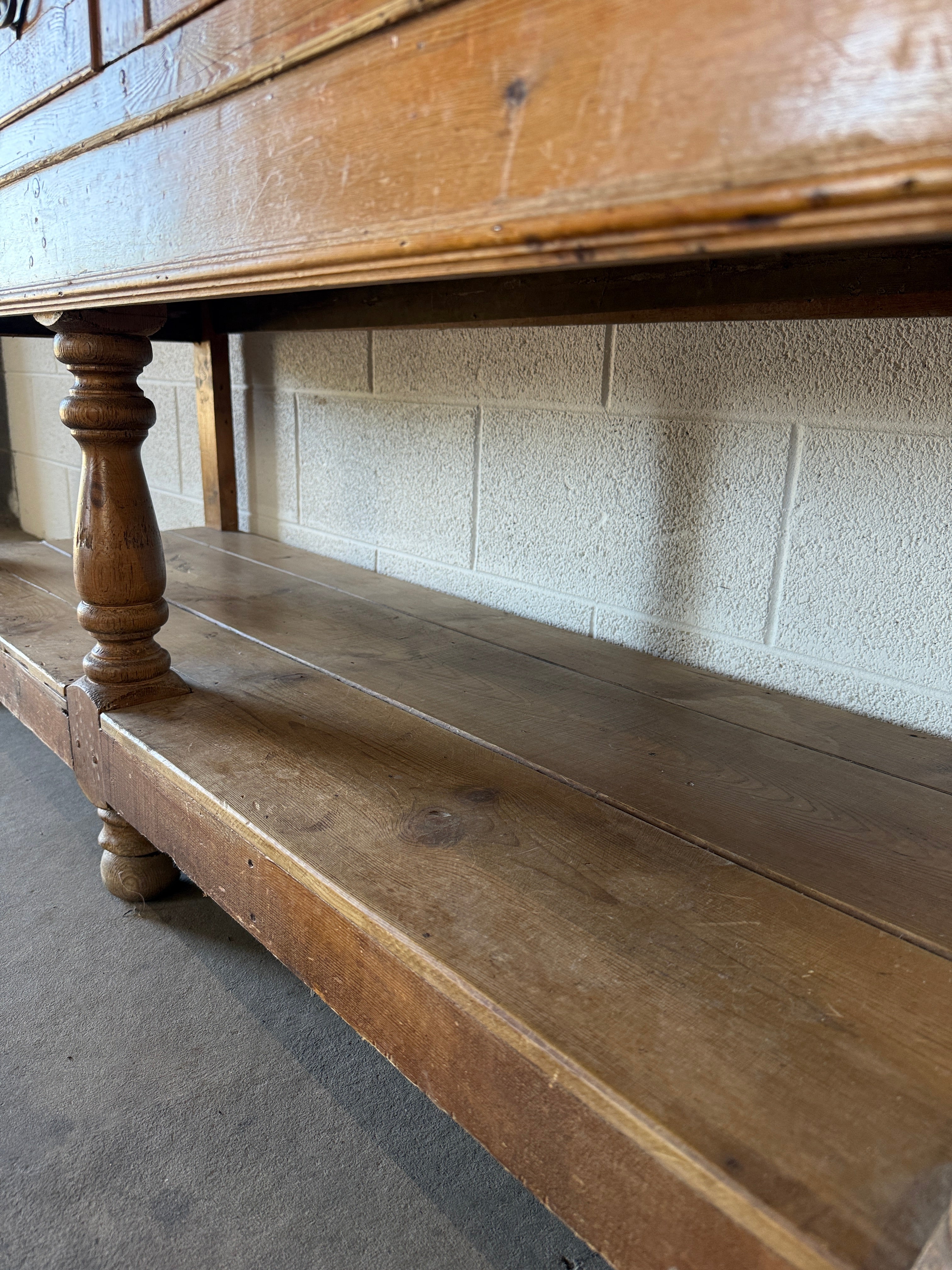 Antique pine sideboard with drop handles