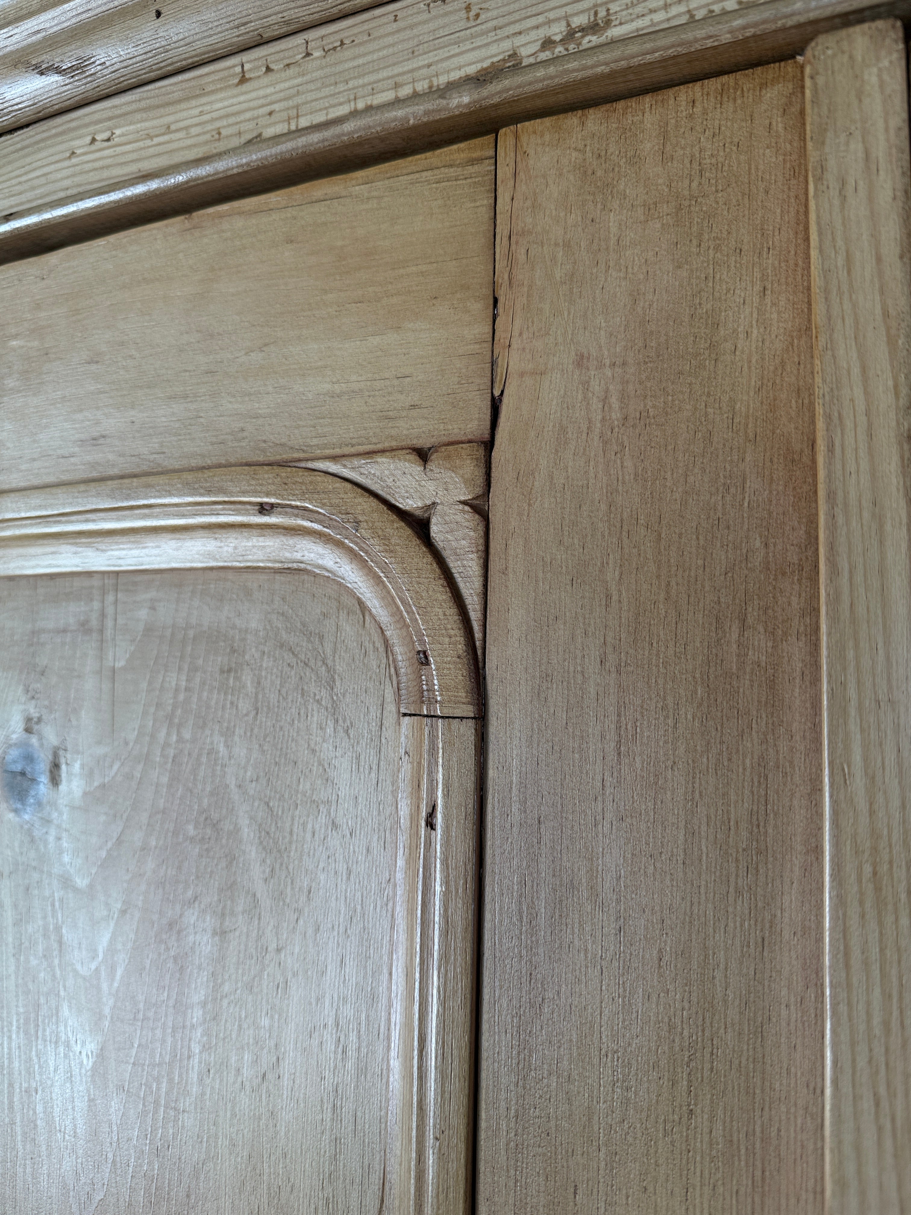 Victorian pine linen press