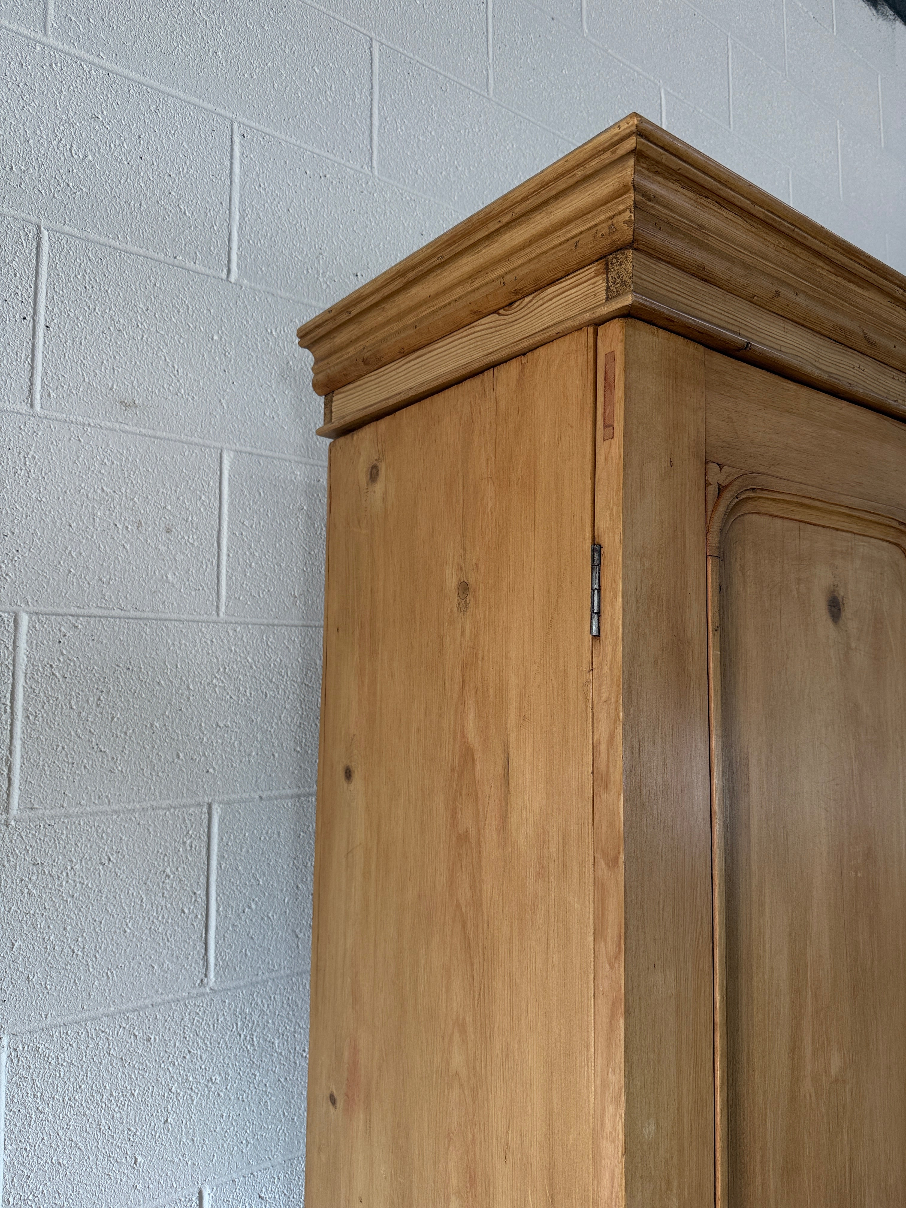 Victorian pine linen press