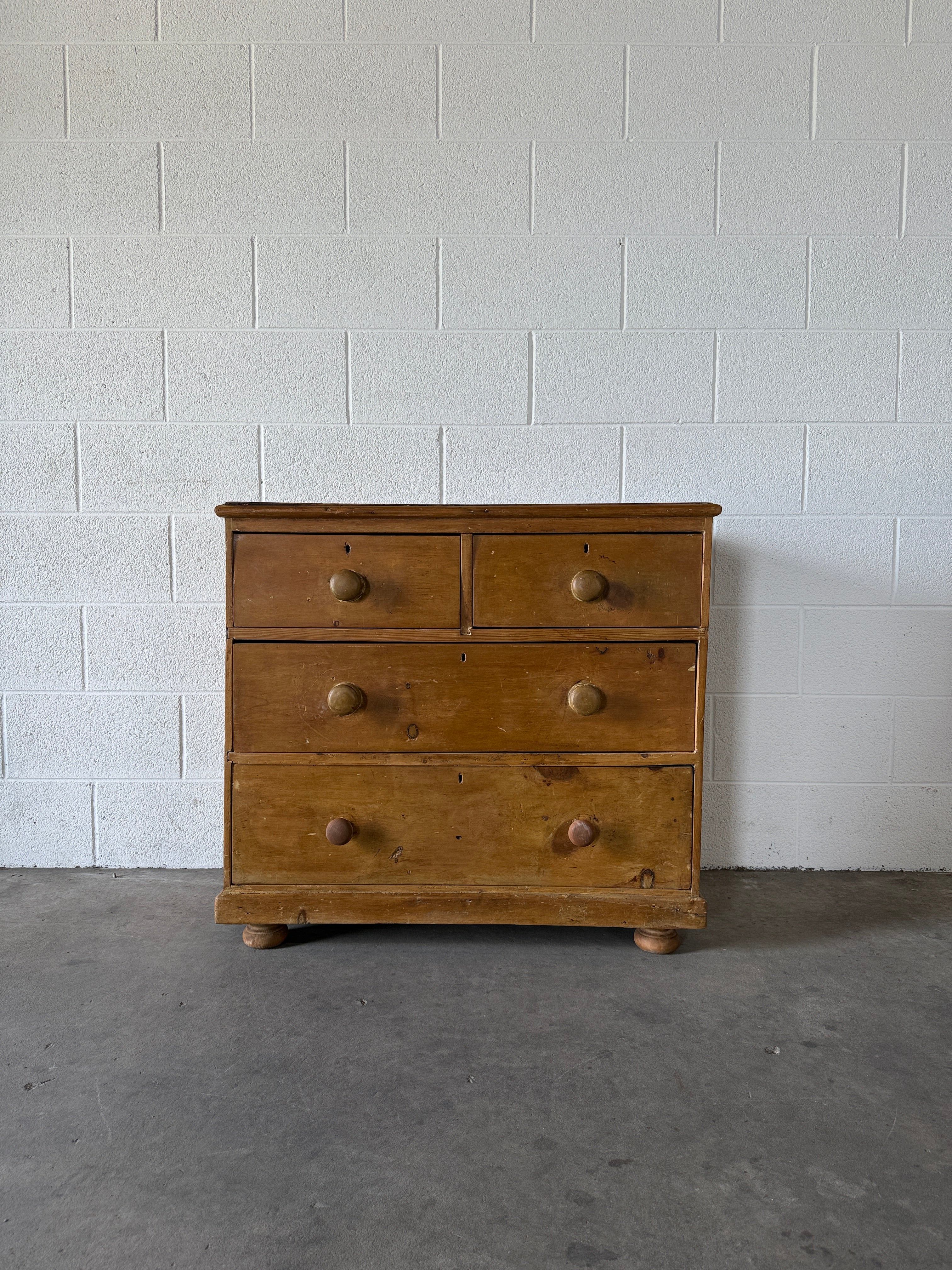 Rustic set of victorian pine drawers