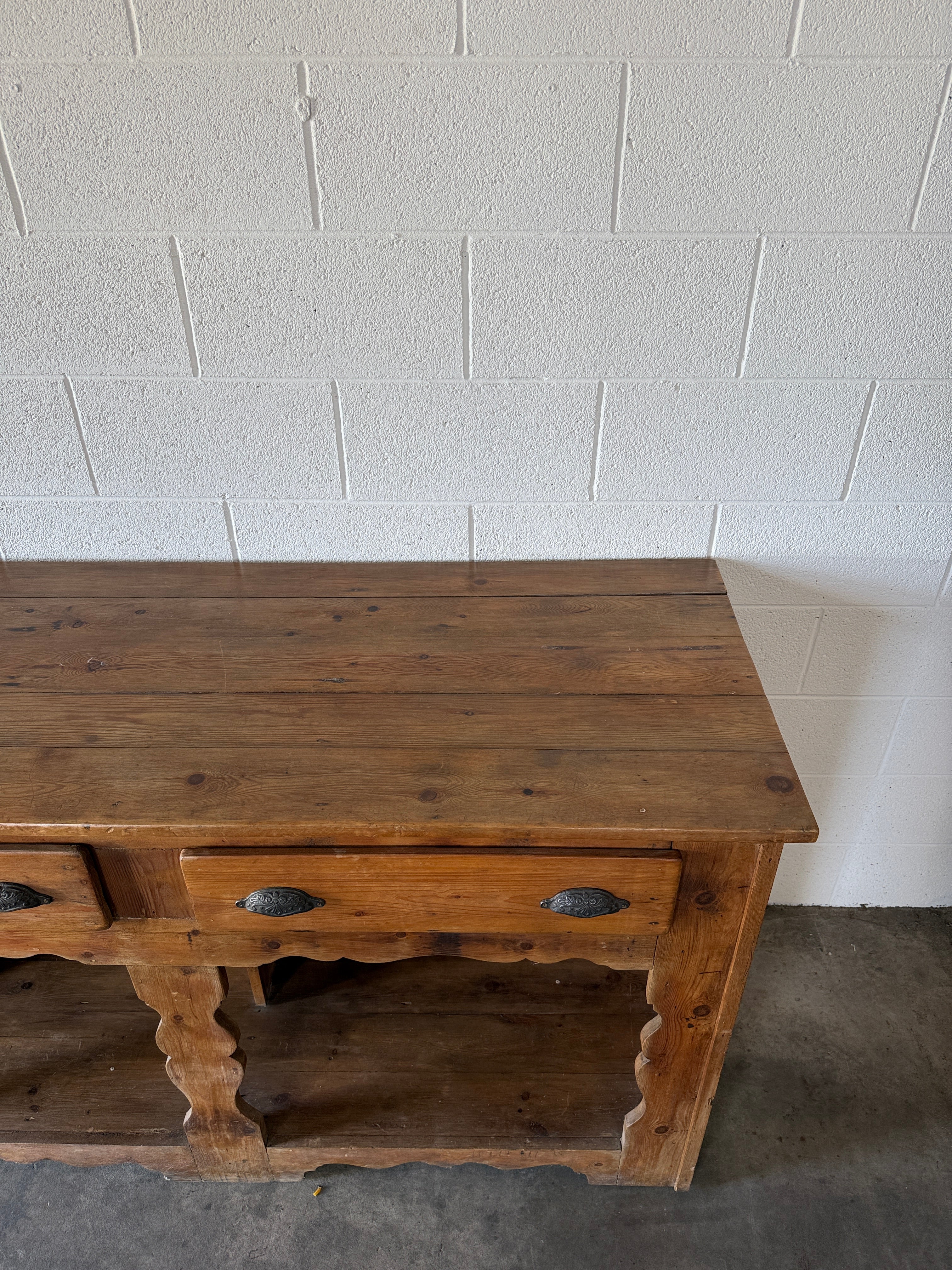 Antique pine fishmonger’s sideboard