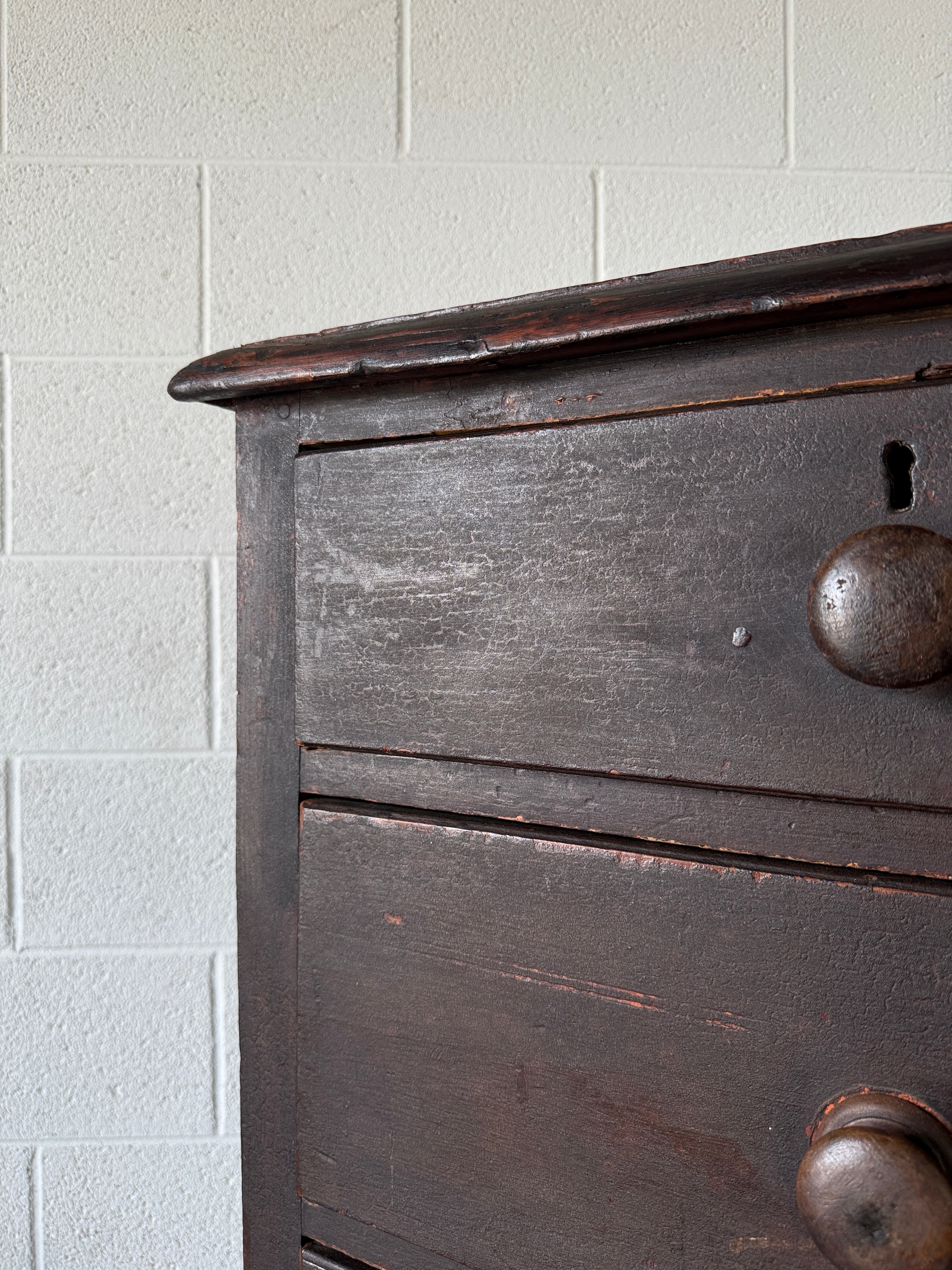 Antique Pine Chest of Drawers with a scumbled finish