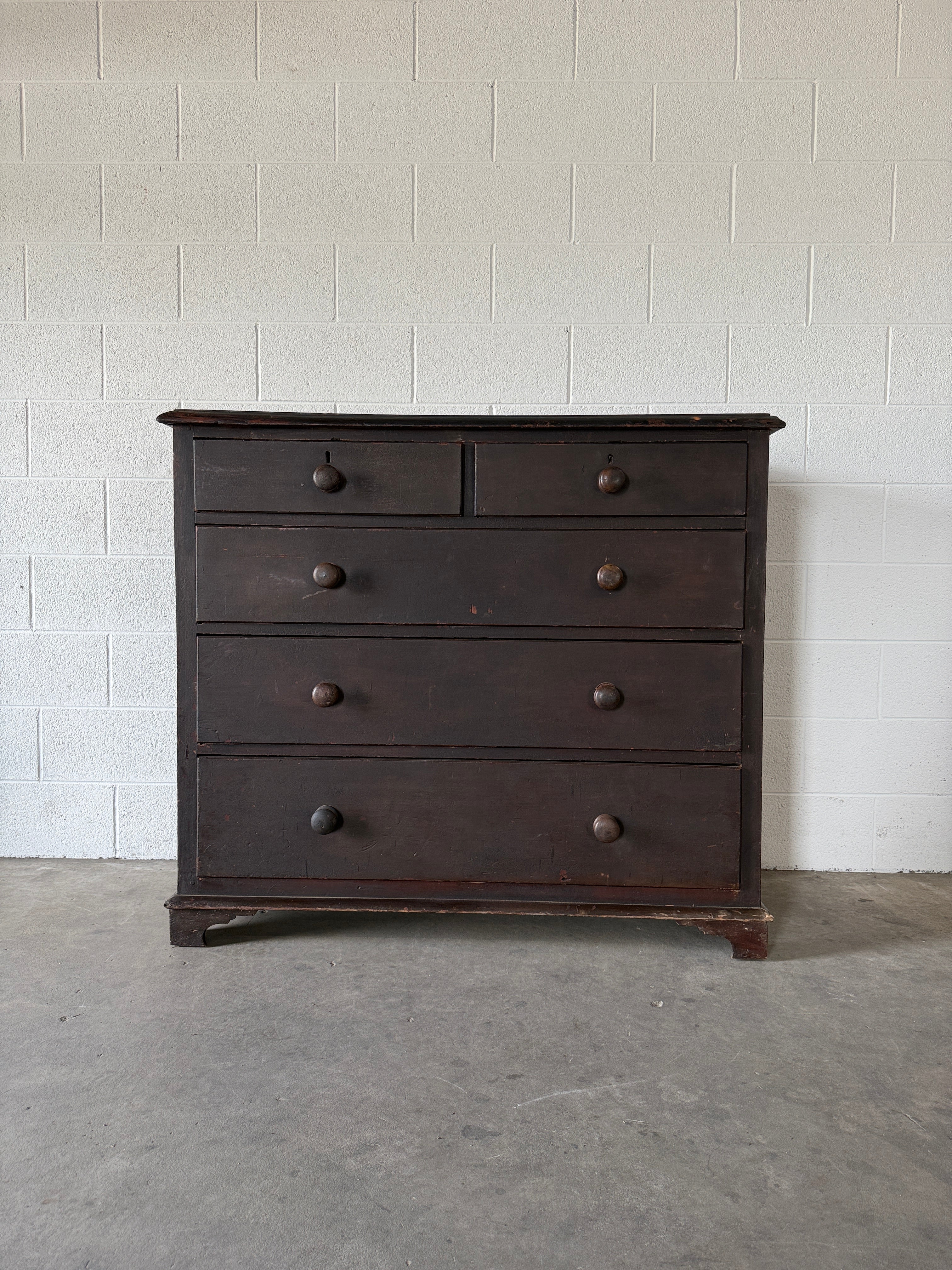 Antique Pine Chest of Drawers with a scumbled finish