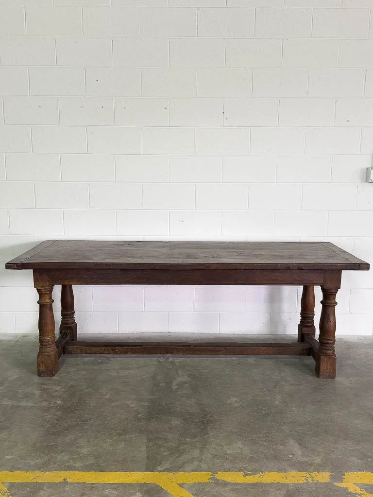 Large antique oak dining table