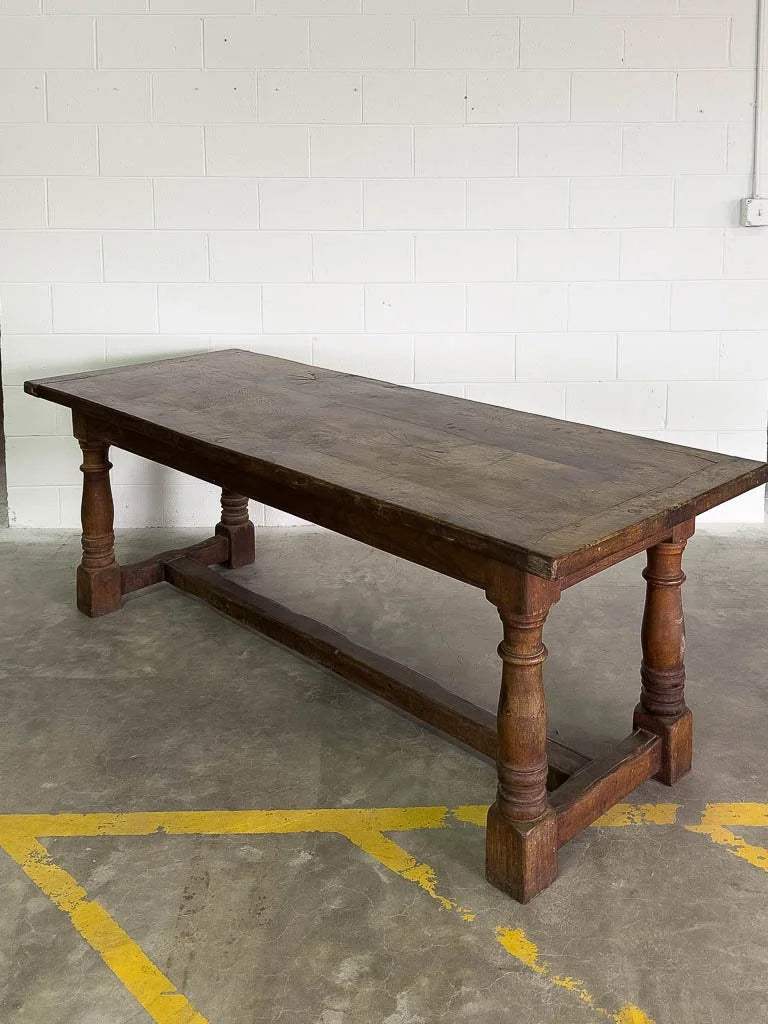 Large antique oak dining table