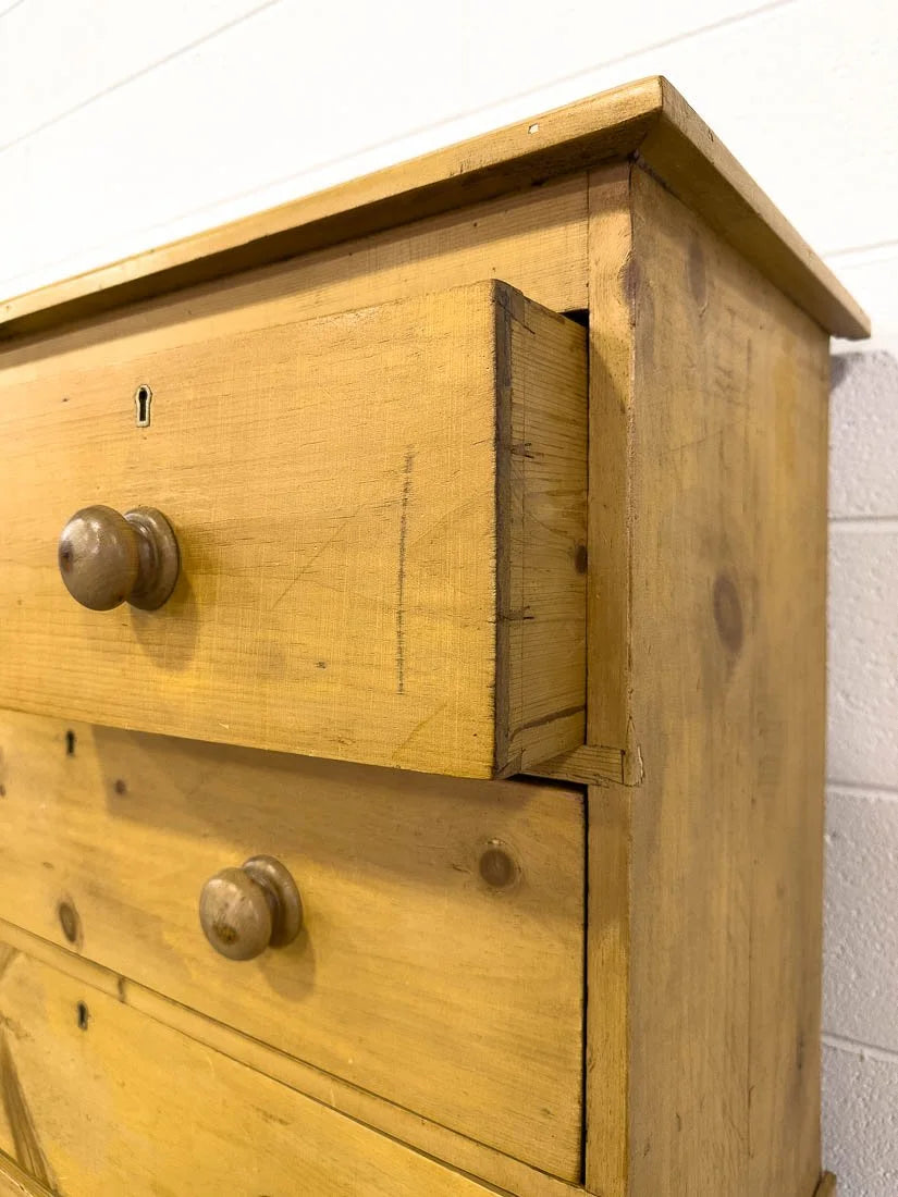 Small set of antique pine drawers