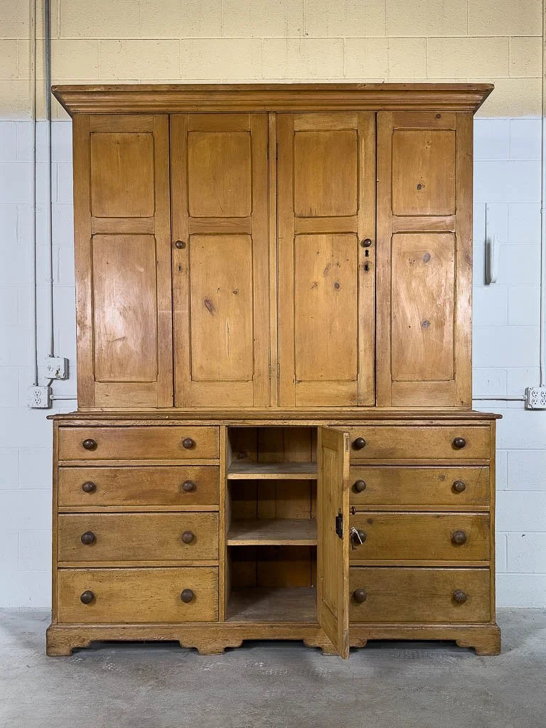 Large English antique housekeepers cupboard