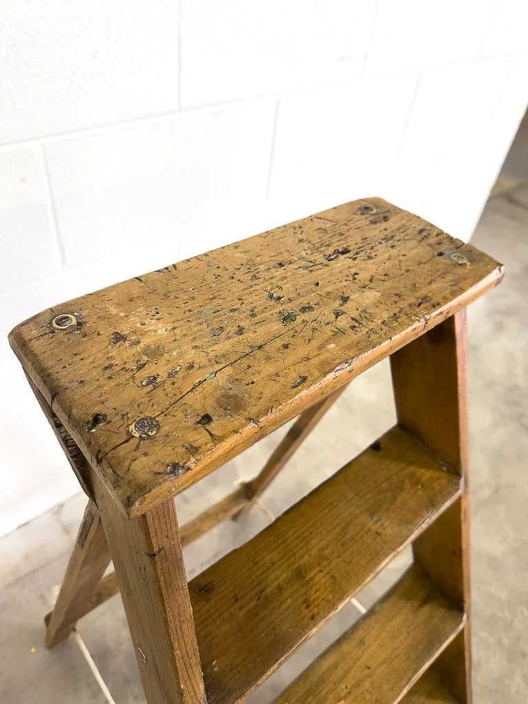 Vintage pine step ladder