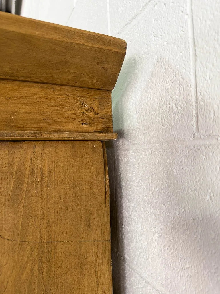 Antique English pine wardrobe