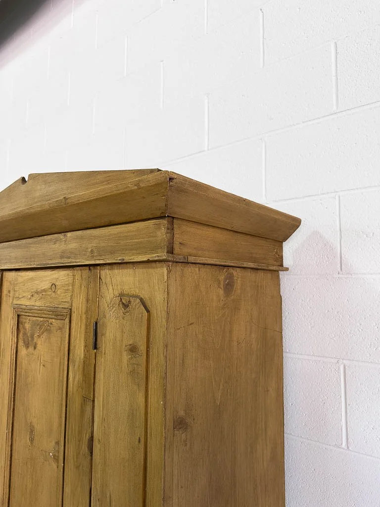 Antique English pine wardrobe