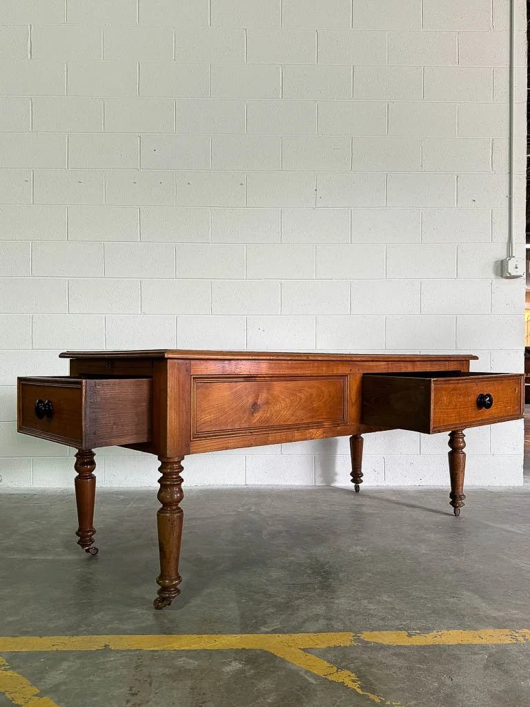 Antique cherry wood kitchen prep table - House on Horizon