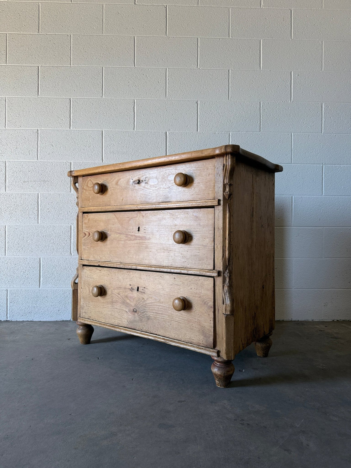 Antique Dutch Pine Three‑Drawer Chest - House on Horizon