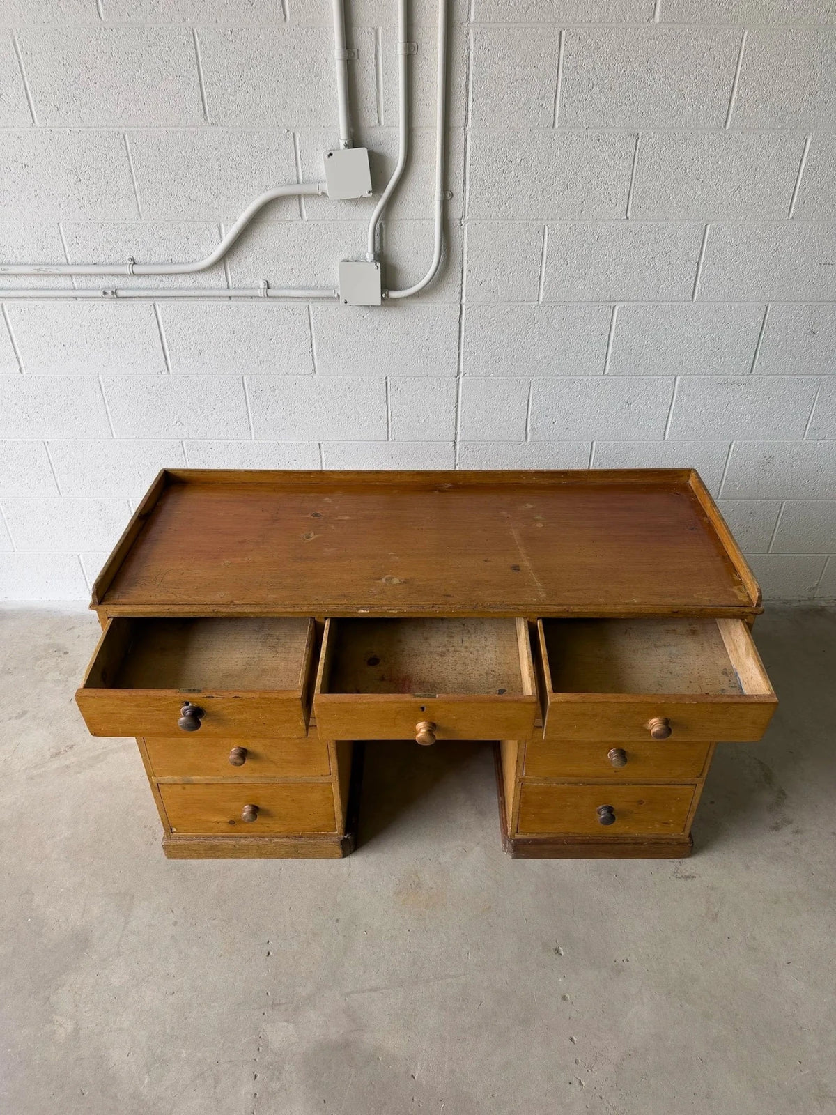 Antique English Desk or Sideboard - Classic Design - House on Horizon