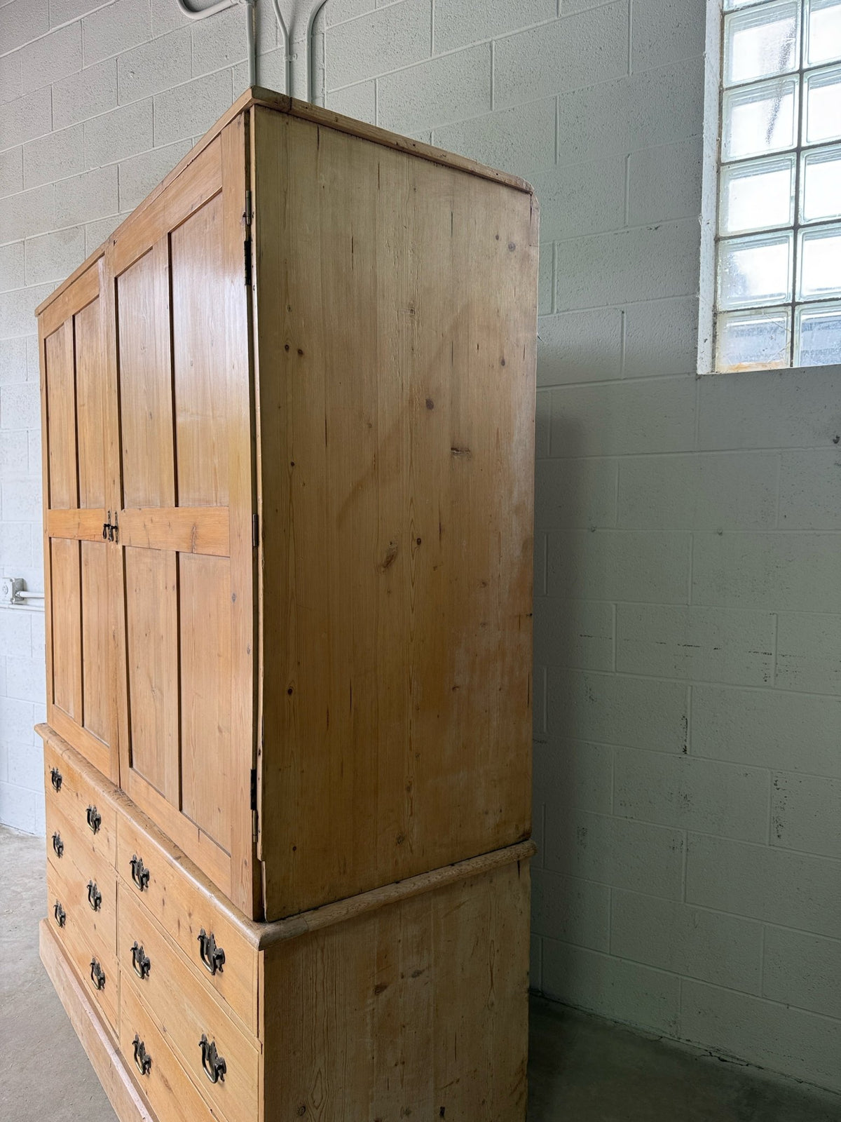 Antique English housekeepers cupboard- country house design - House on Horizon