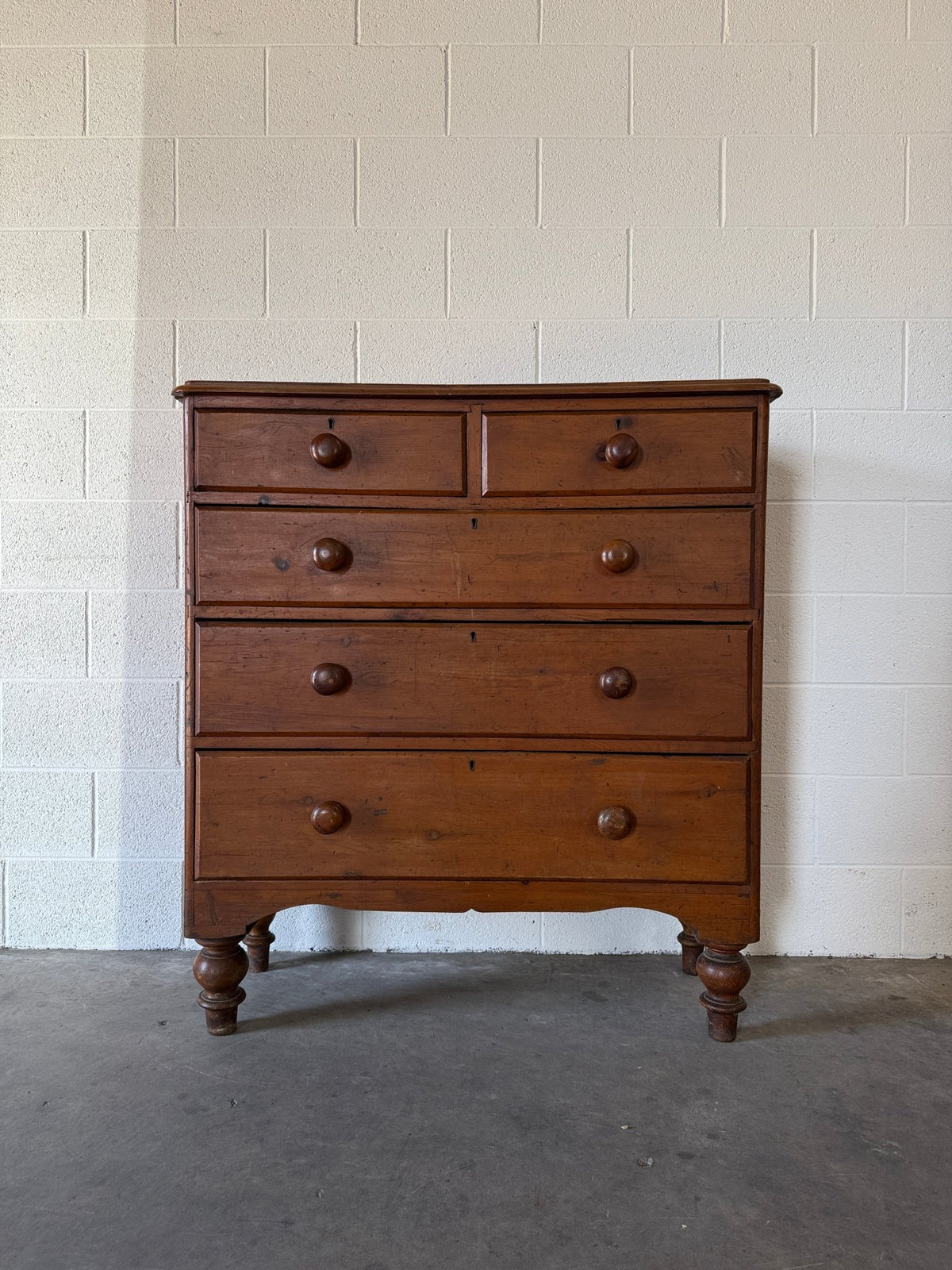 Antique English pine chest of drawers - House on Horizon