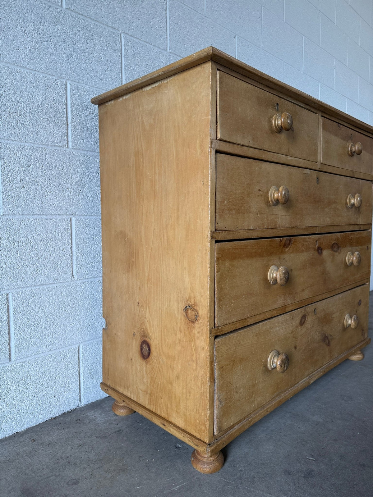 Antique English pine dresser or chest of drawers - House on Horizon