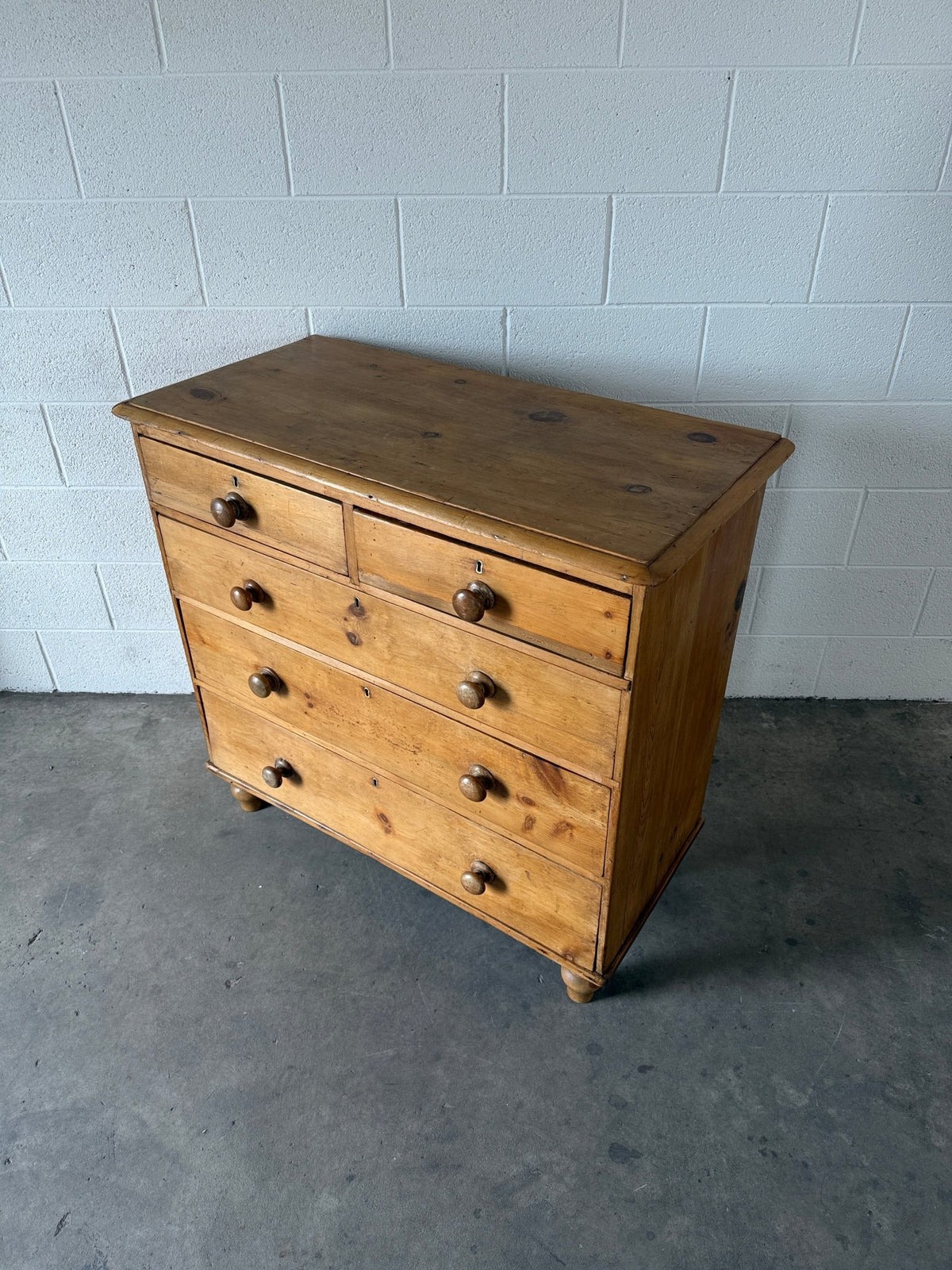 Antique English Pine dresser, two over three chest of drawers - House on Horizon