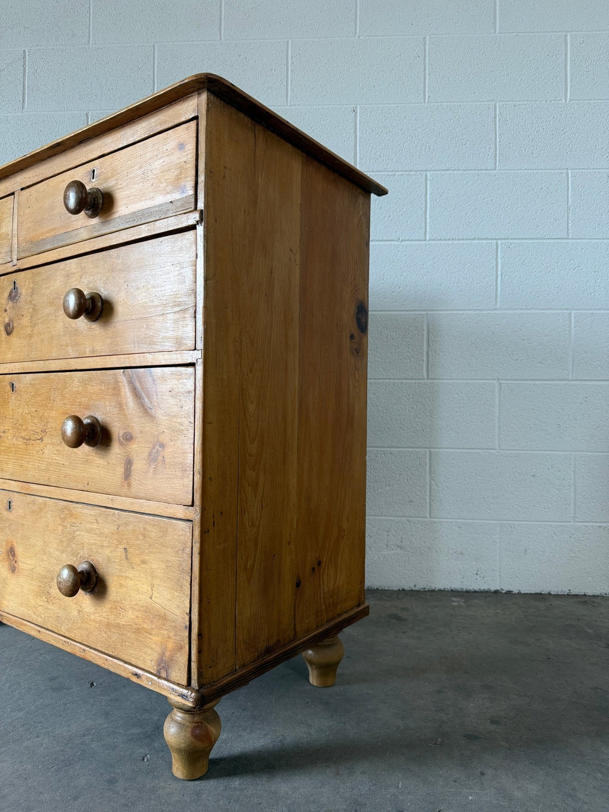 Antique English Pine dresser, two over three chest of drawers - House on Horizon