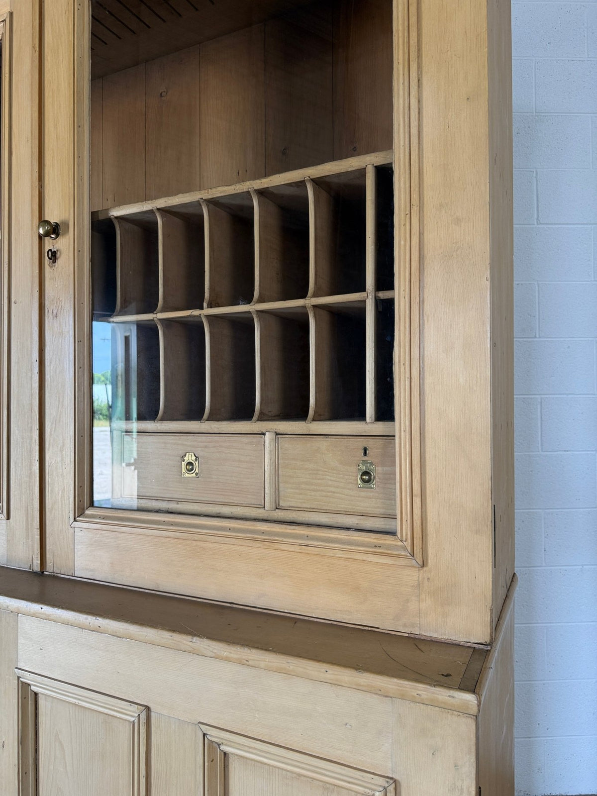 Antique English Pine Housekeeper's Cupboard - House on Horizon