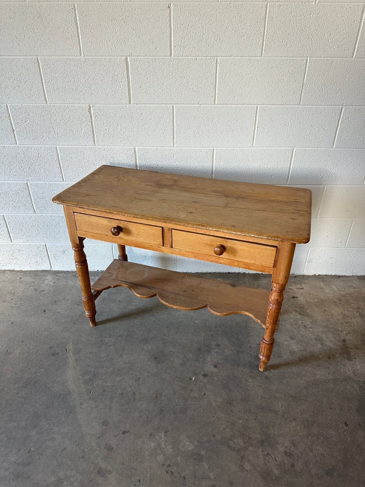 Antique English Pine Side table or Washstand - House on Horizon