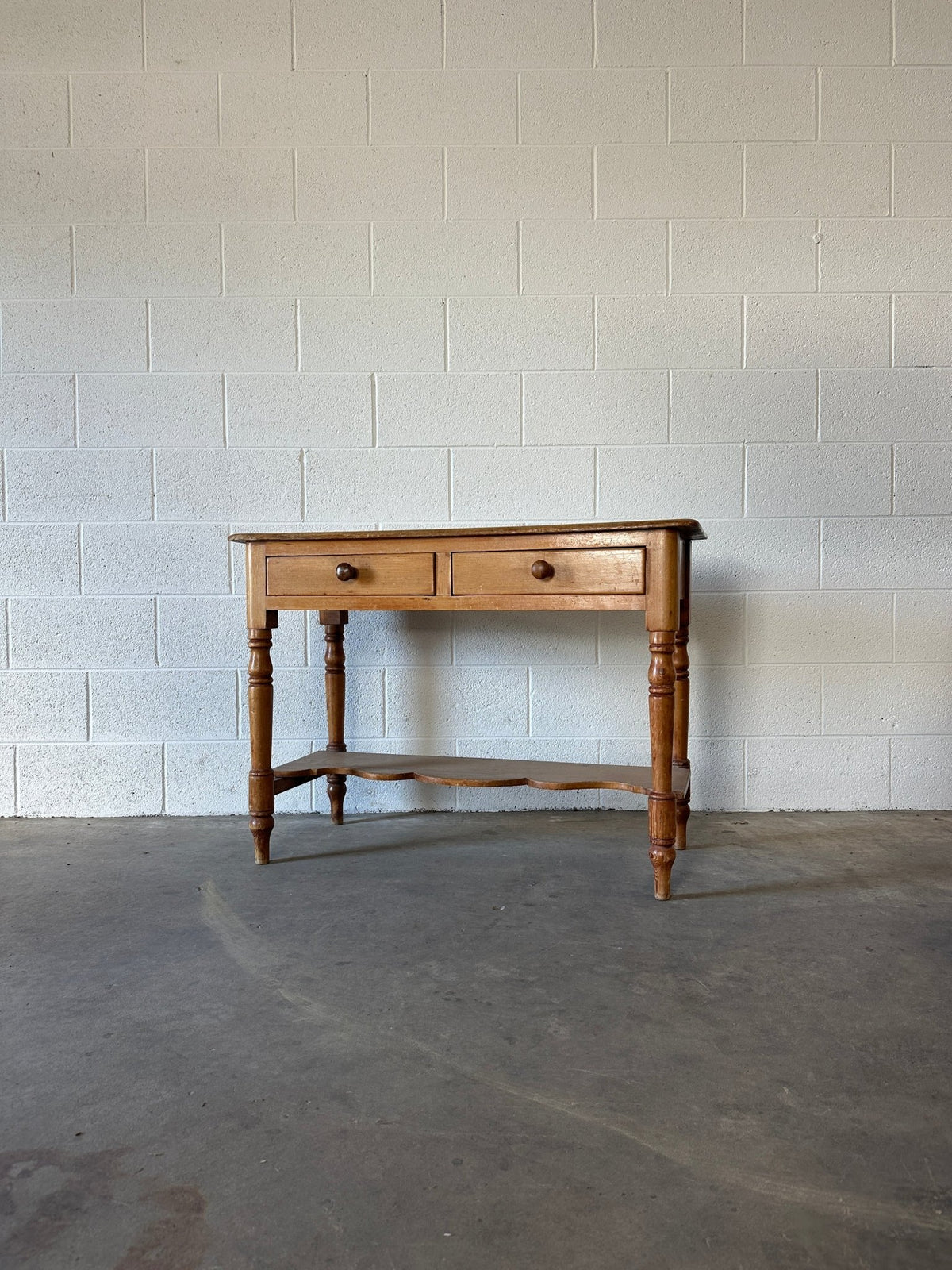 Antique English Pine Side table or Washstand - House on Horizon