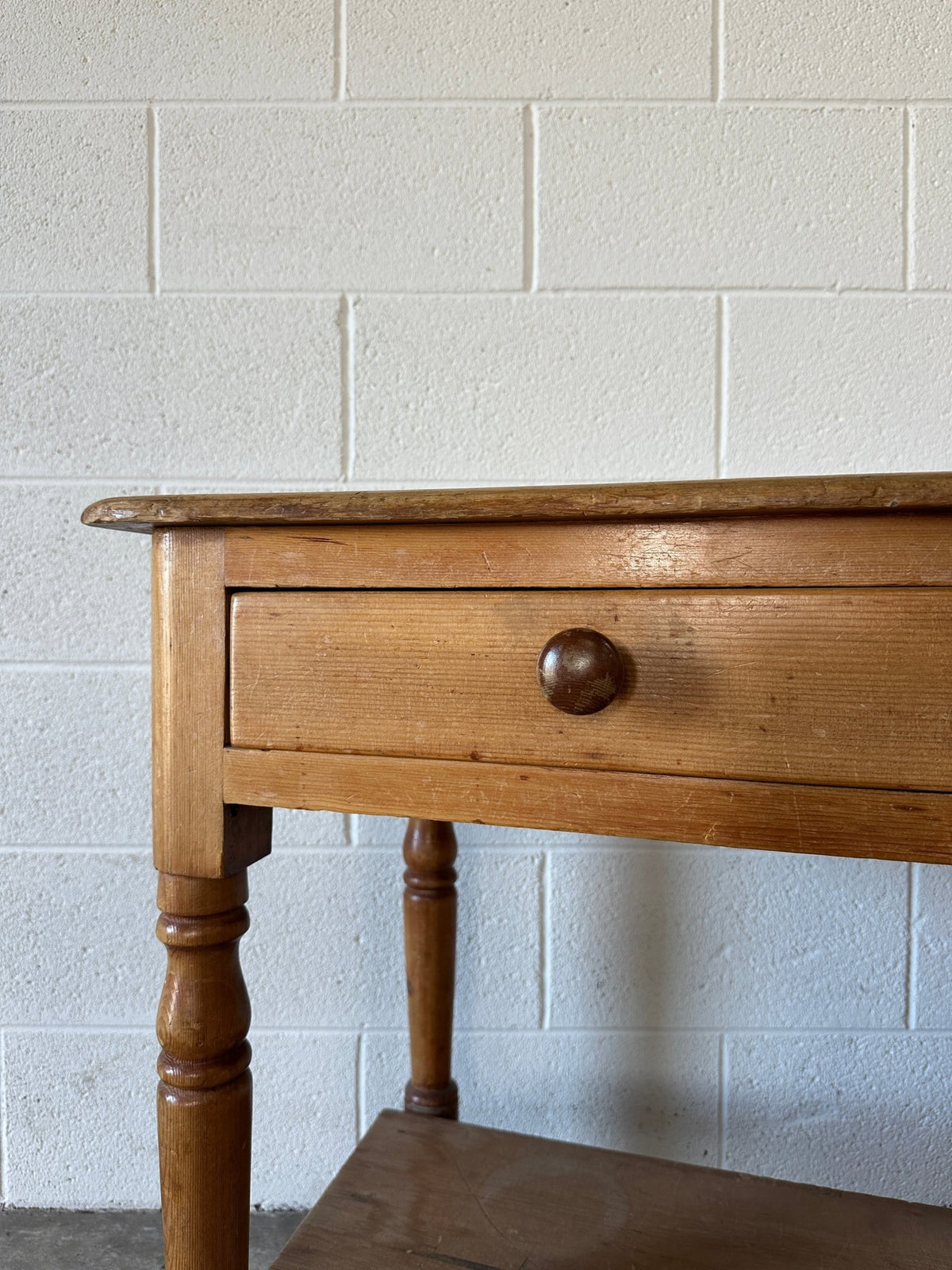 Antique English Pine Side table or Washstand - House on Horizon