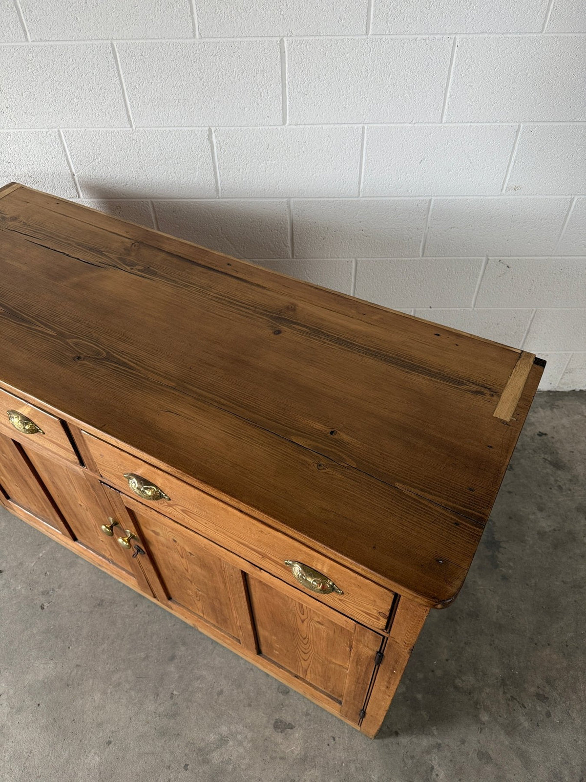 Antique English pine sideboard - House on Horizon