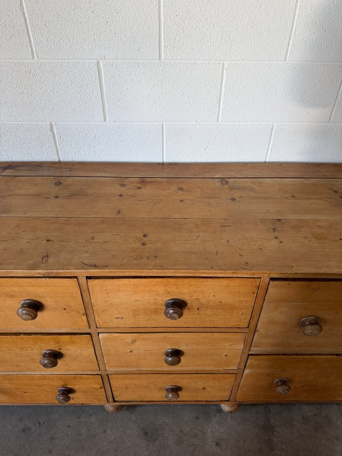 Antique English pine sideboard of incredible proportion - House on Horizon