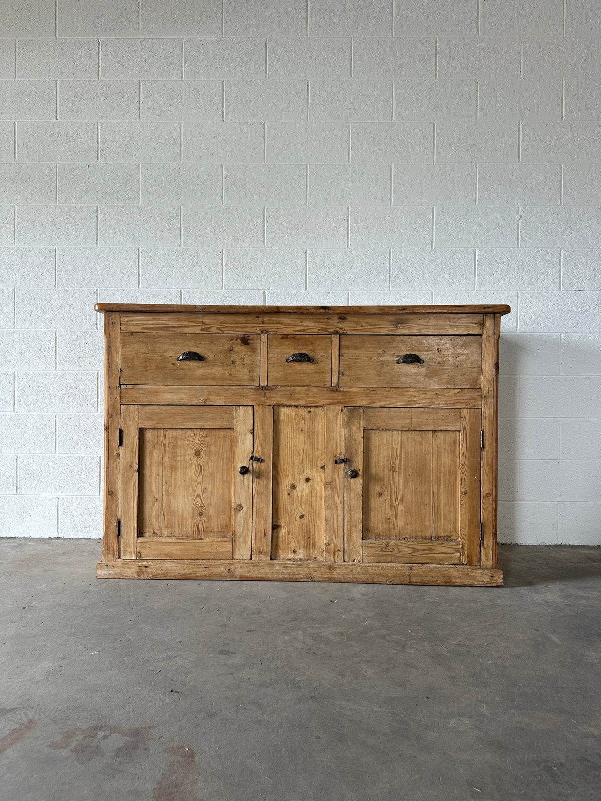 Antique English Pine Sideboard or Buffet - House on Horizon
