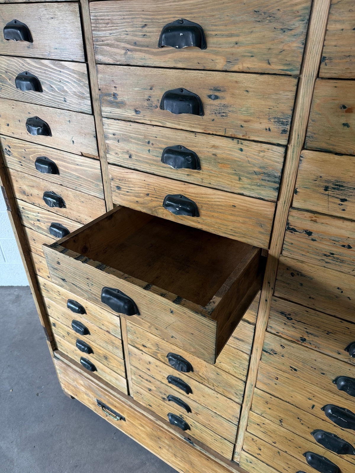 Antique European pine haberdashery - House on Horizon