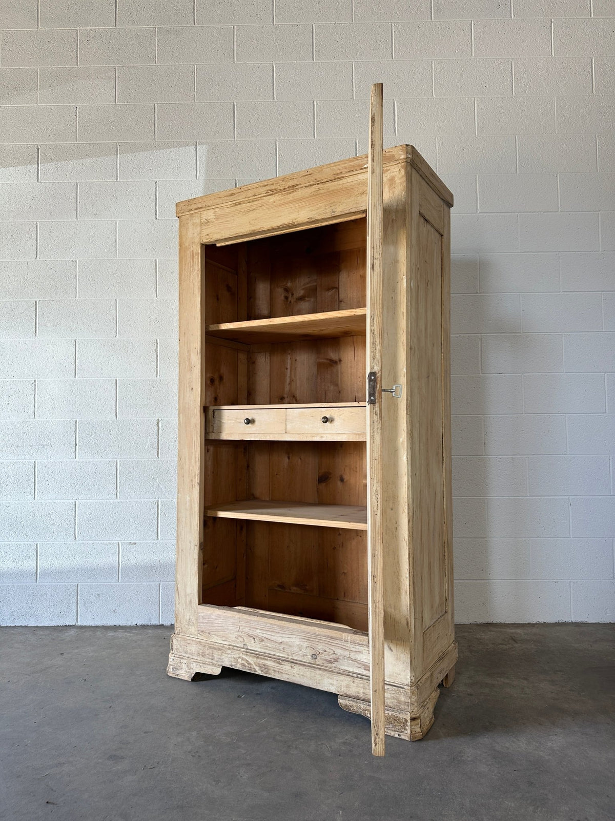 Antique French cupboard with glass door - House on Horizon