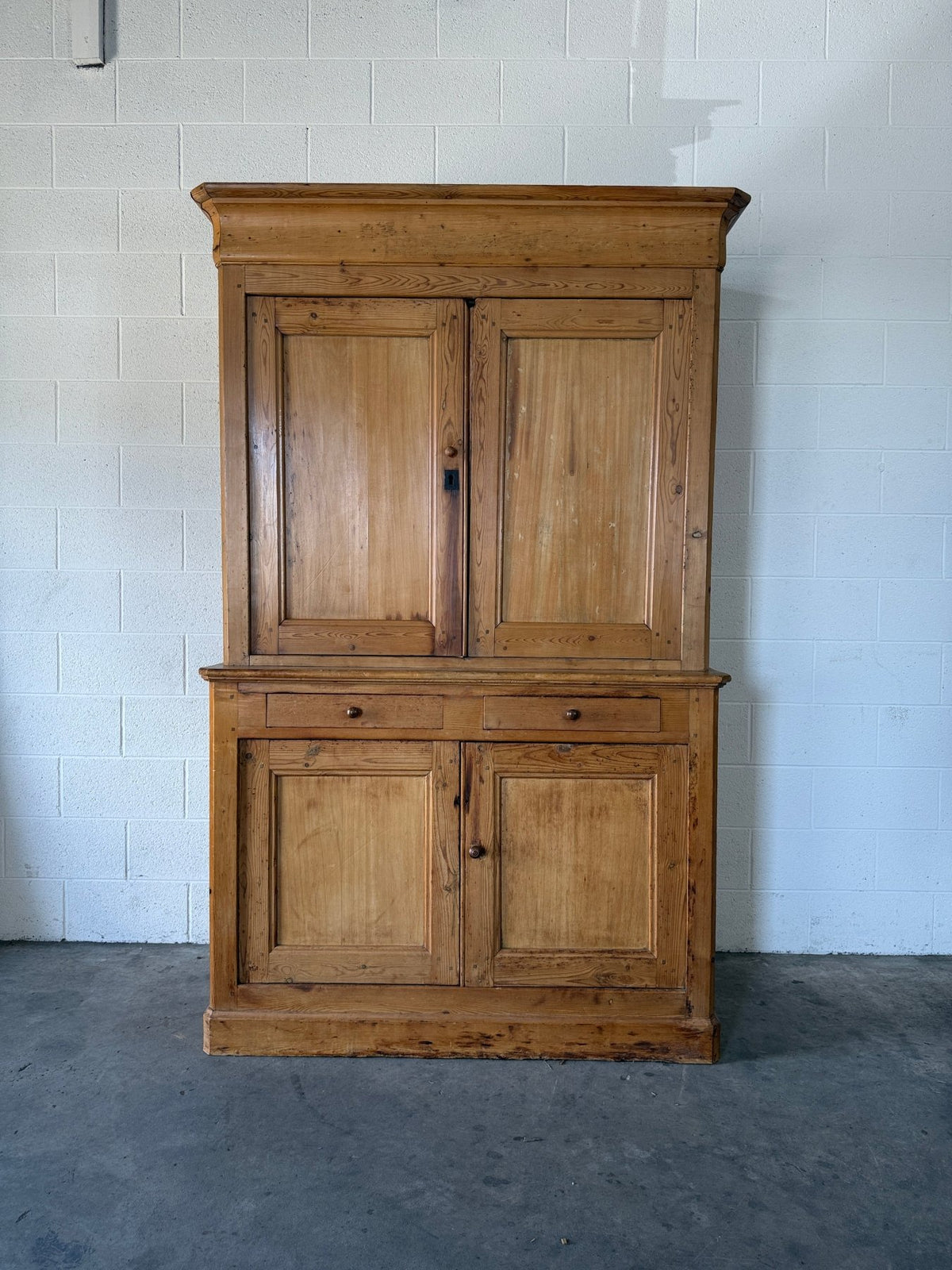 Antique French linen press - House on Horizon