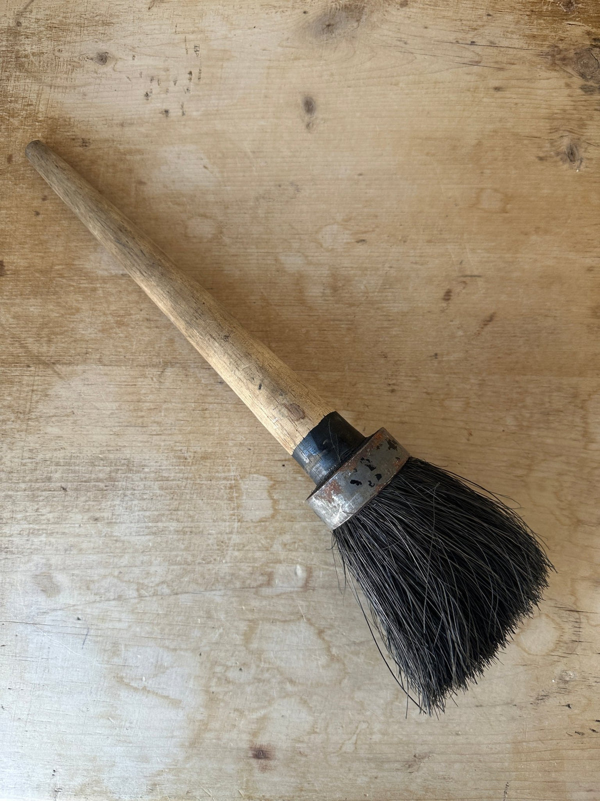 Antique French paintbrush - House on Horizon