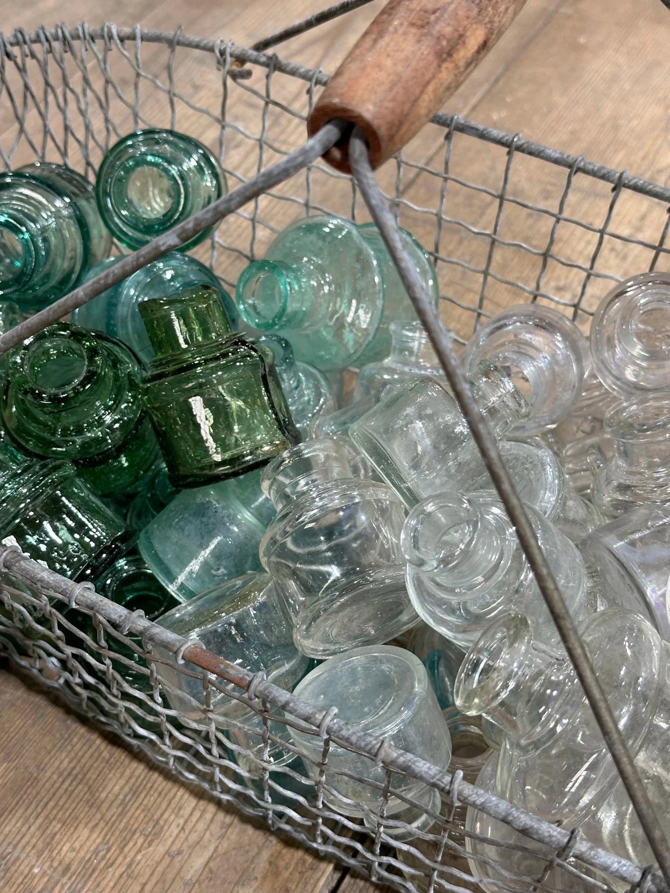 Antique glass ink wells - House on Horizon