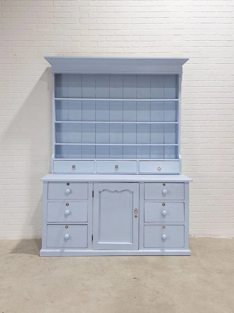 Antique kitchen dresser in blue - House on Horizon