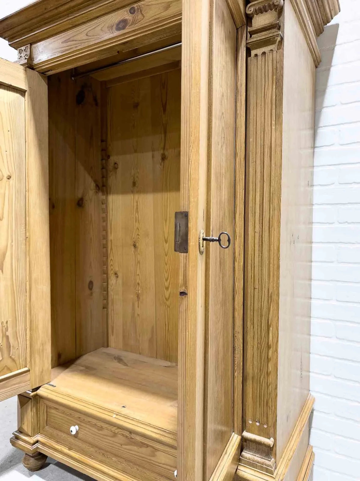 Antique pine children's wardrobe - House on Horizon