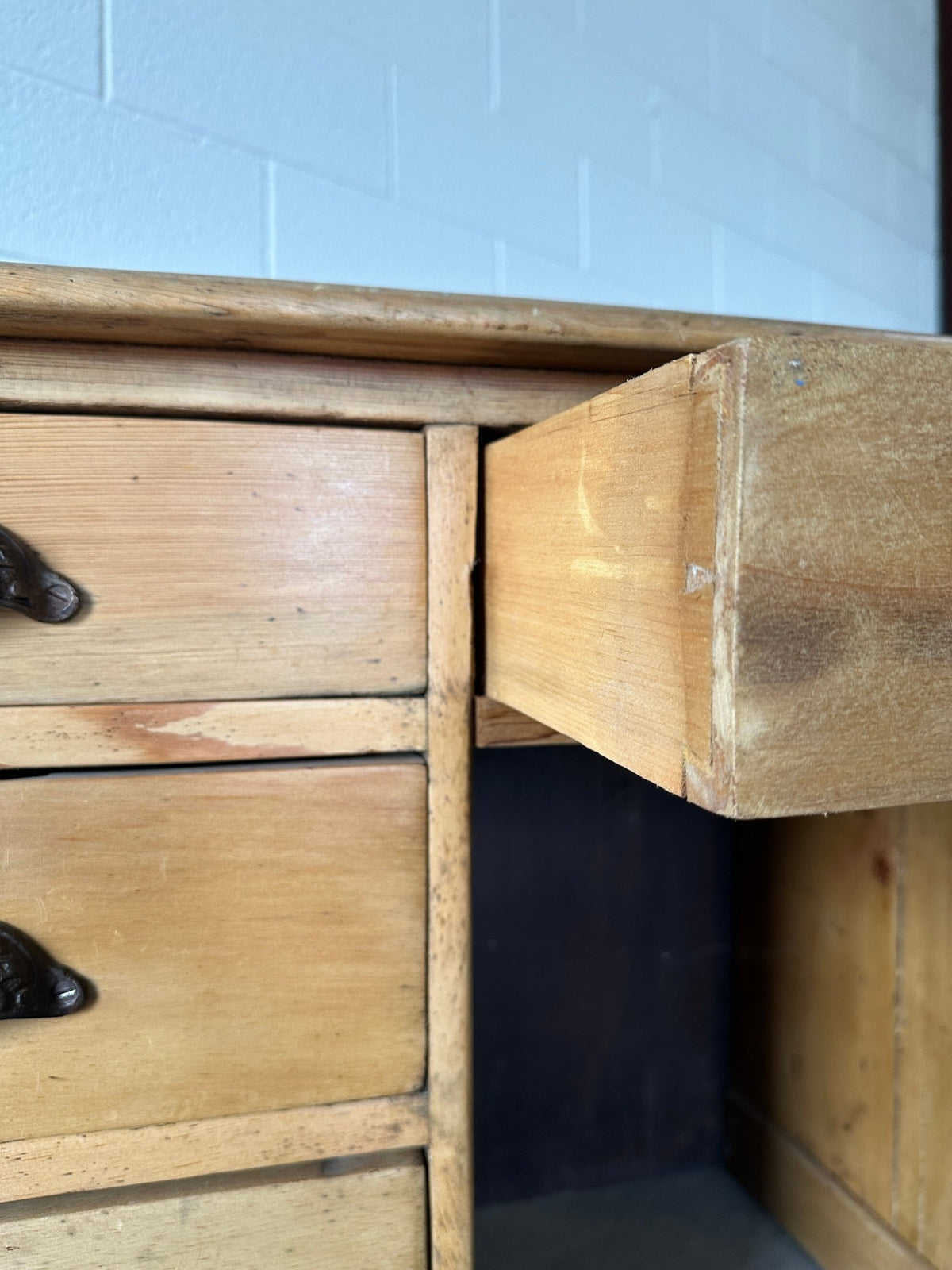 Antique Pine Desk - House on Horizon