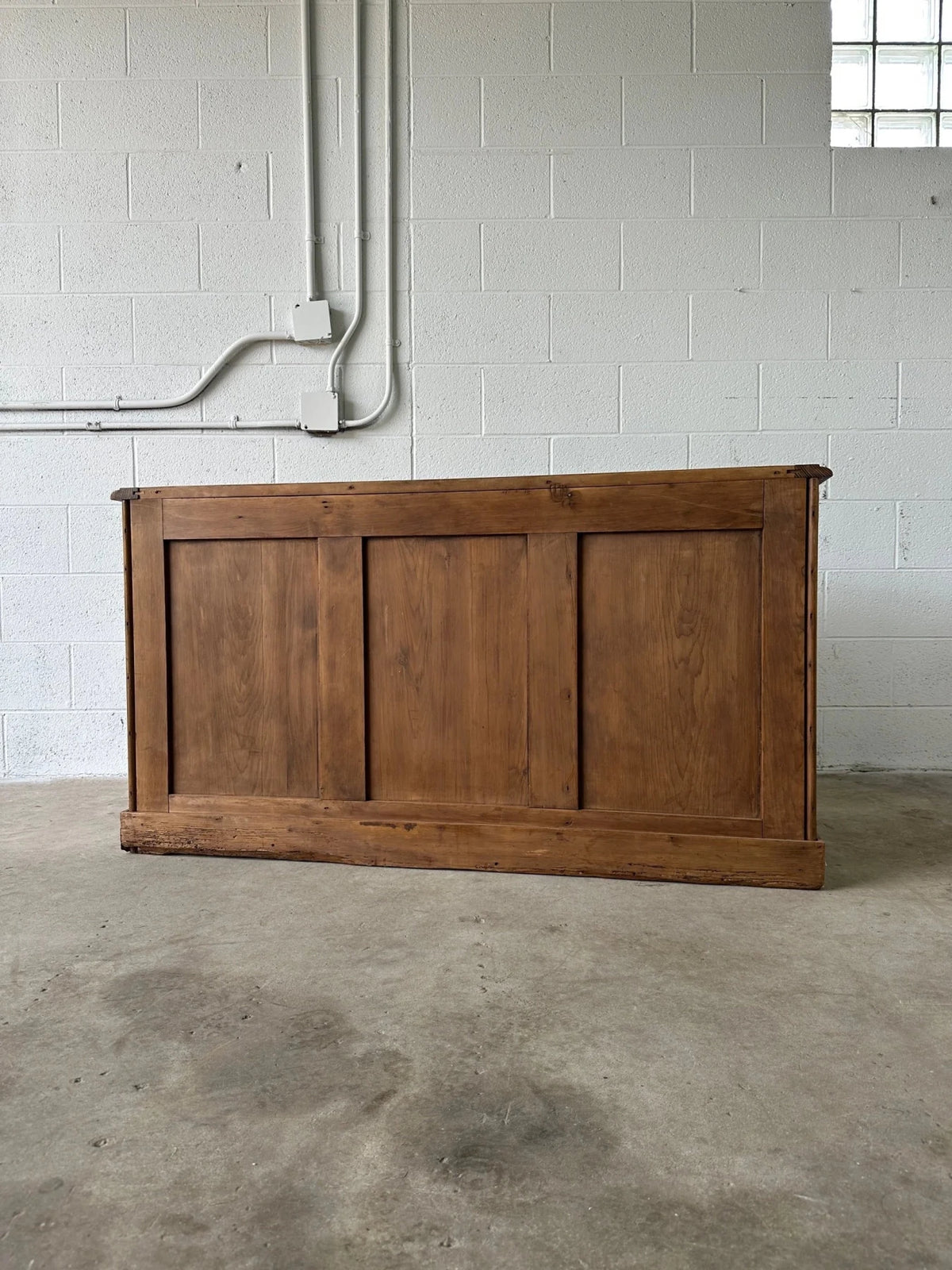 Antique pine desk with finished back - House on Horizon