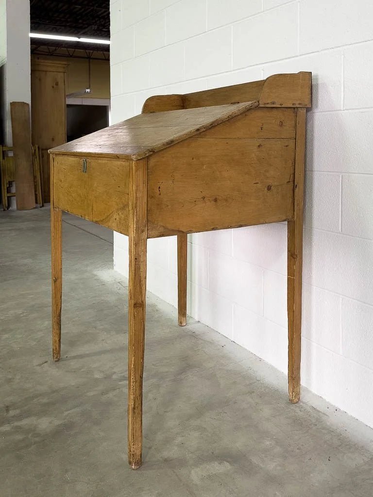 Antique pine engineers desk - House on Horizon