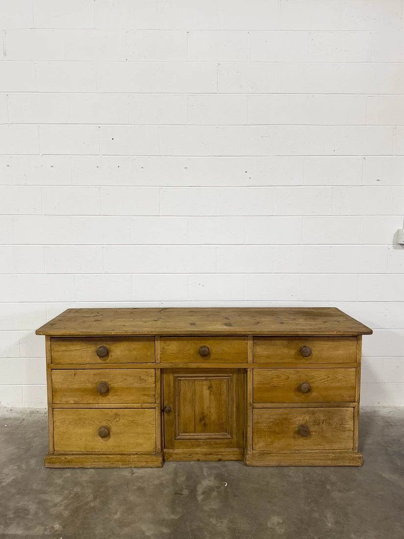Antique pine English sideboard or buffet - House on Horizon